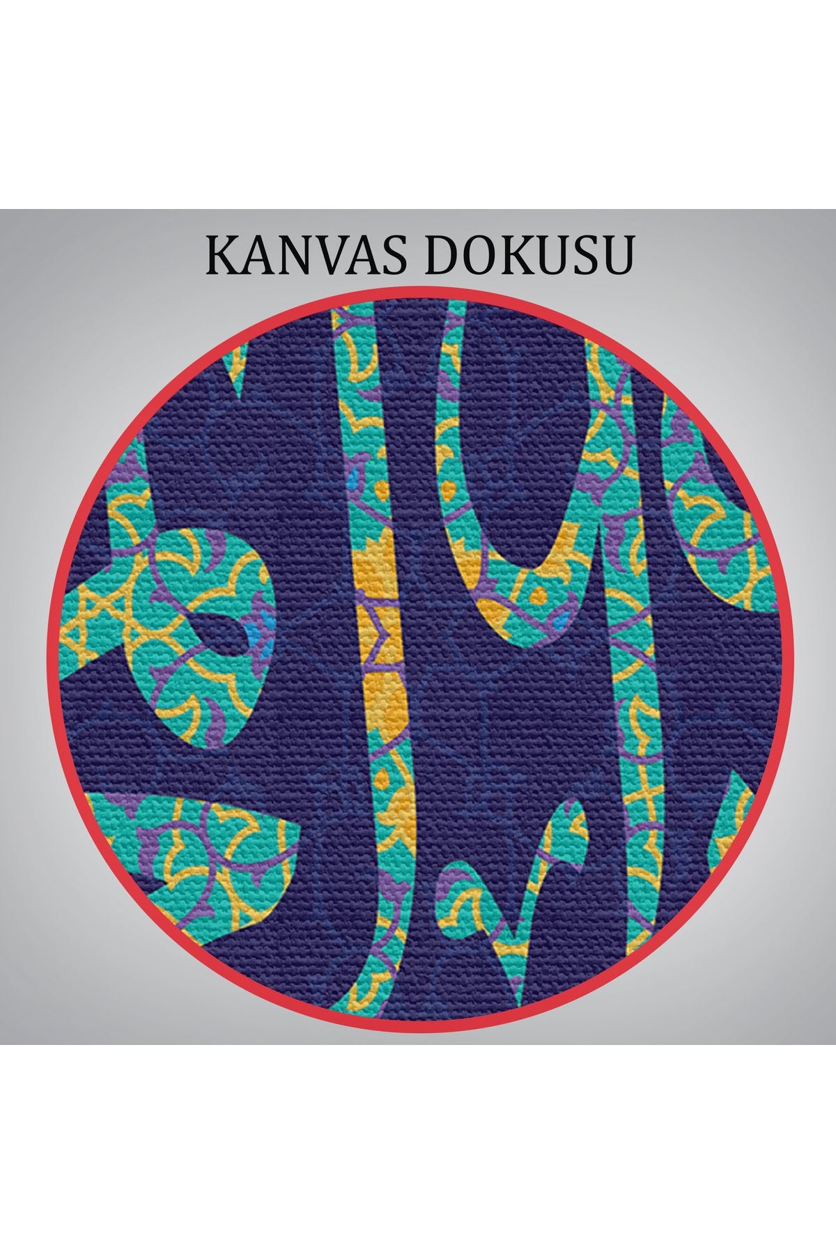 Allaha Şükürler Olsun, Yazılı Dekoratif Kanvas Tablo-3311