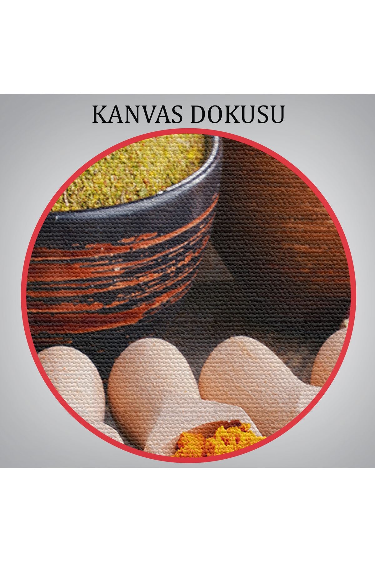 Mutfak Masasın da Baharatlar Dekoratif Kanvas Duvar Tablosu-3518