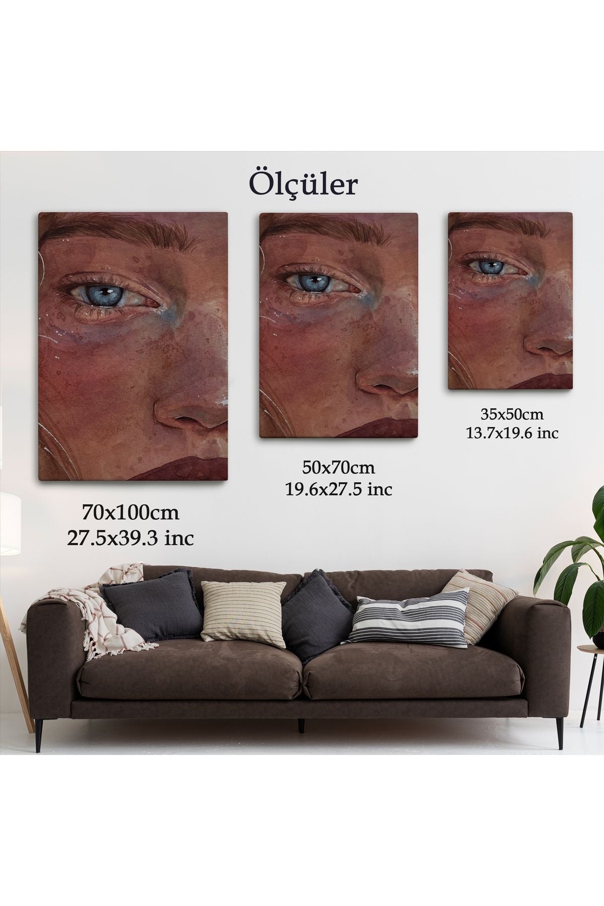 Mavi Gözlü Kız Dekoratif Duvar Tablosu-6335