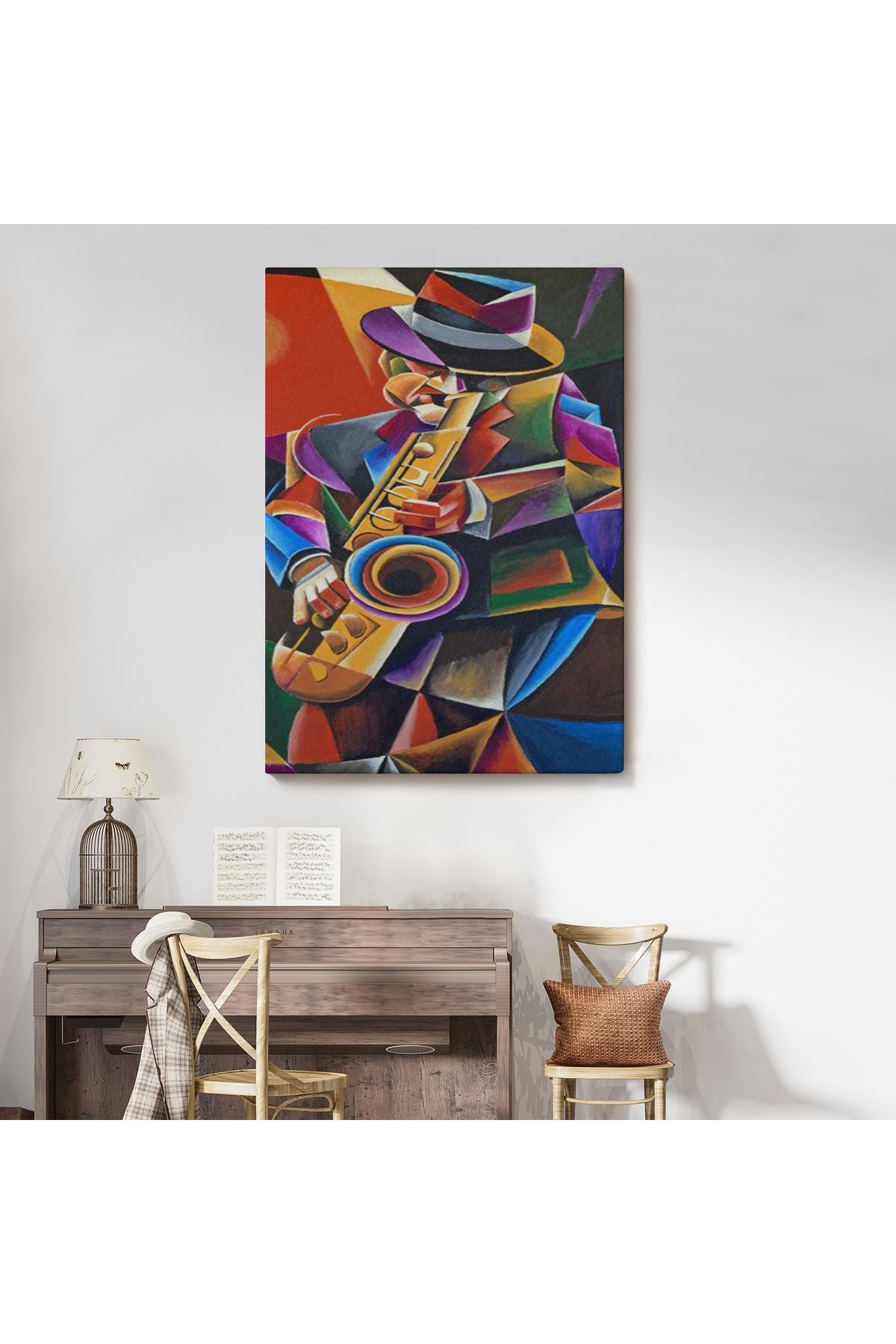 Cazz Sanatçısı Dekoratif Duvar Tablosu-6493