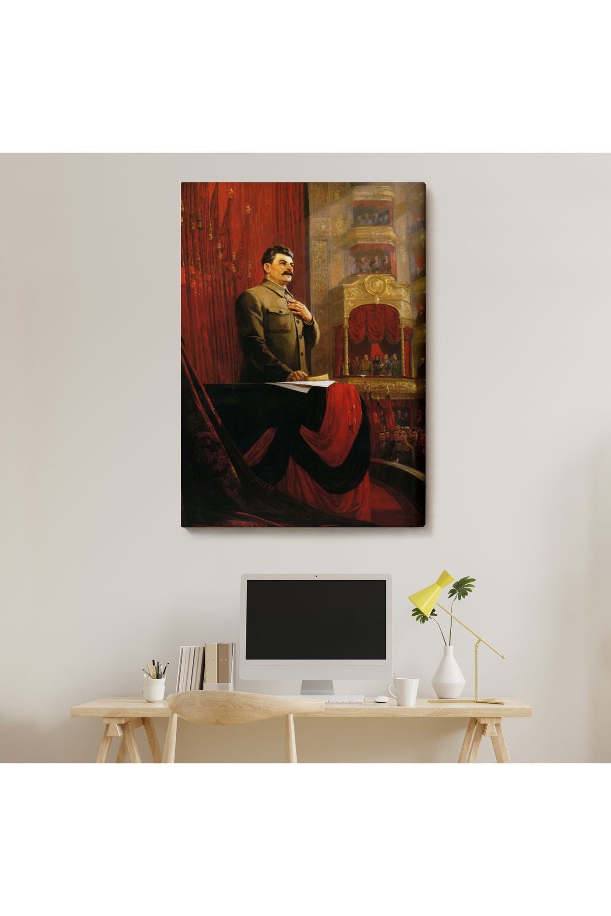 Josef Stalin Eski Sovyetler Birliği Hükümet Başkanı Duvar Tablosu-6014