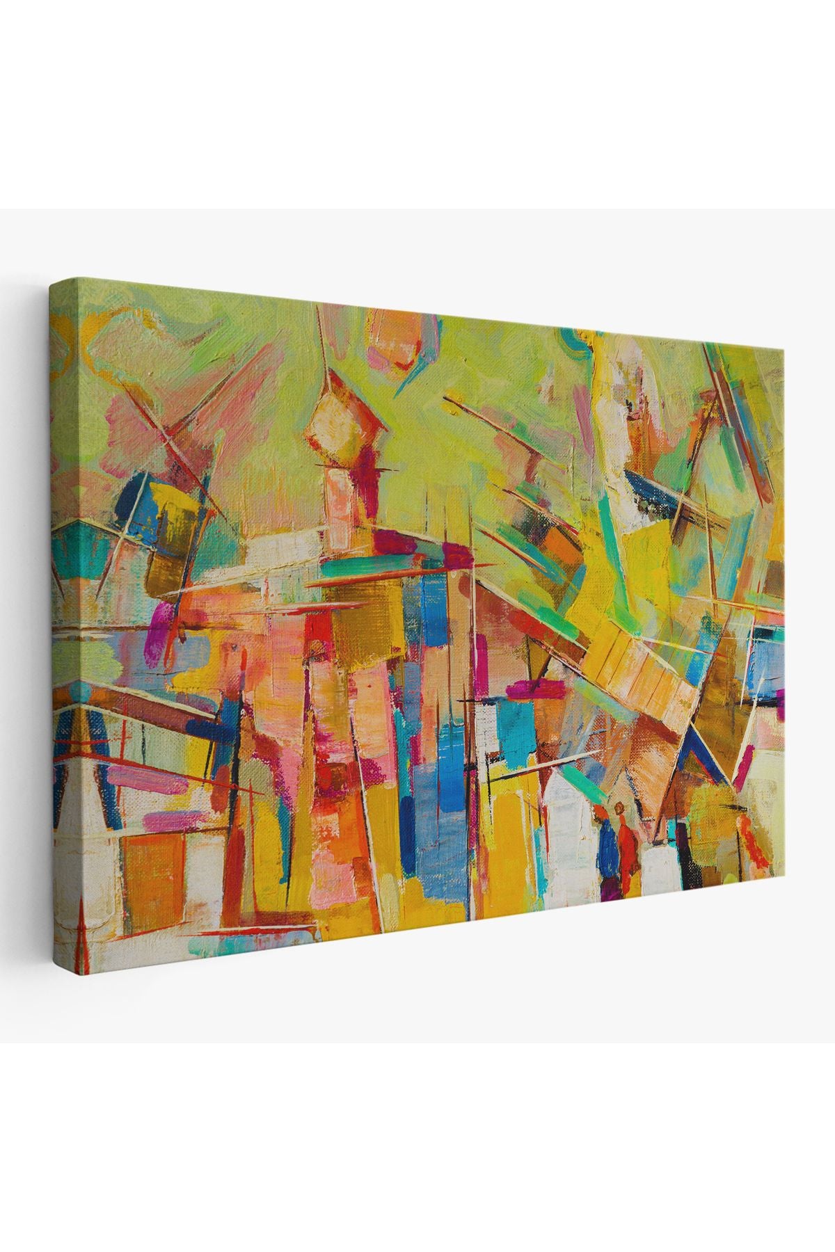 Soyut Yaglıboya Görünüm Dekoratif Kanvas Tablo-3430