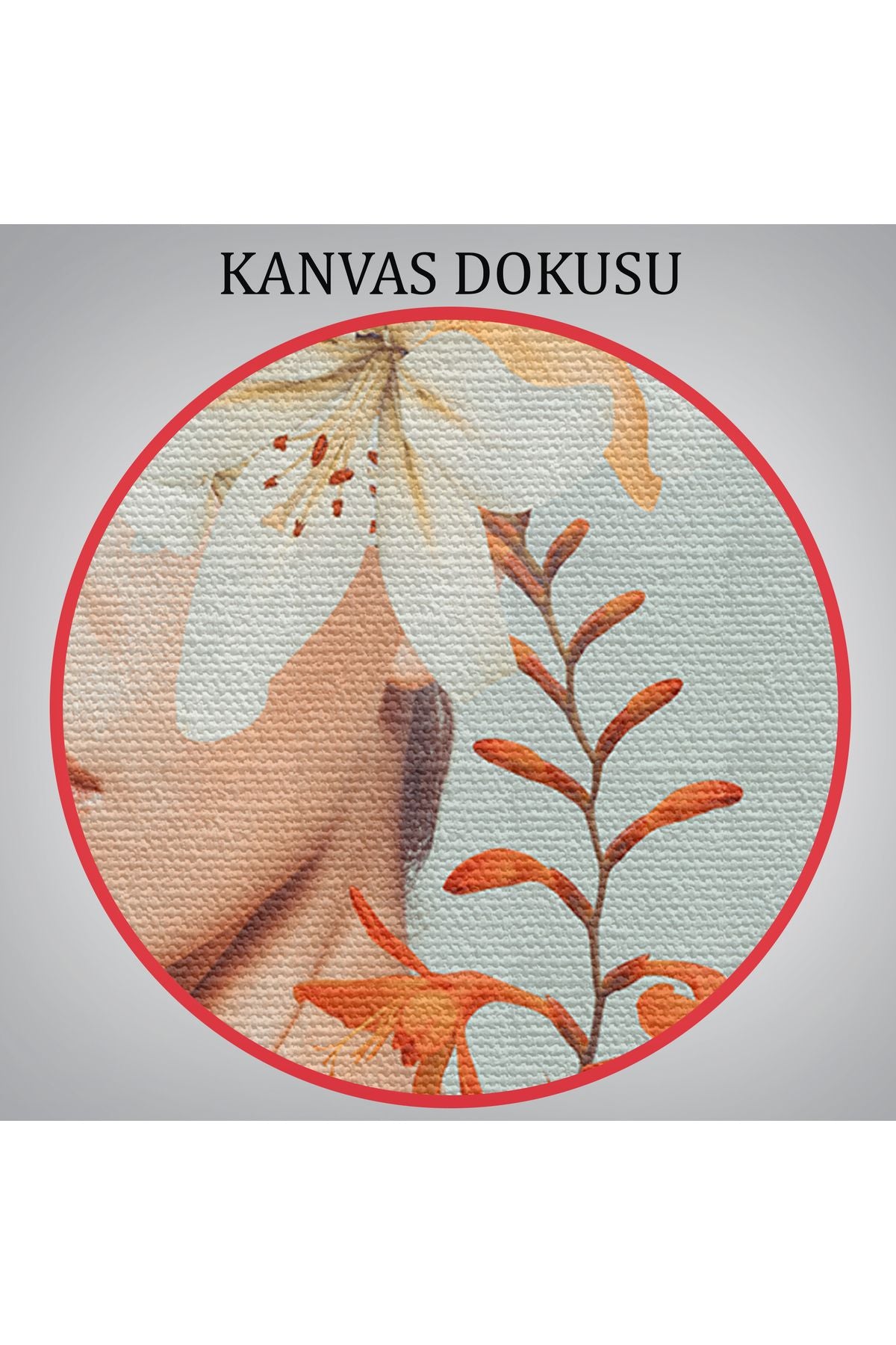 Çiçekler İçindeki Güzel Kadın Portresi Kanvas Tablo-5022