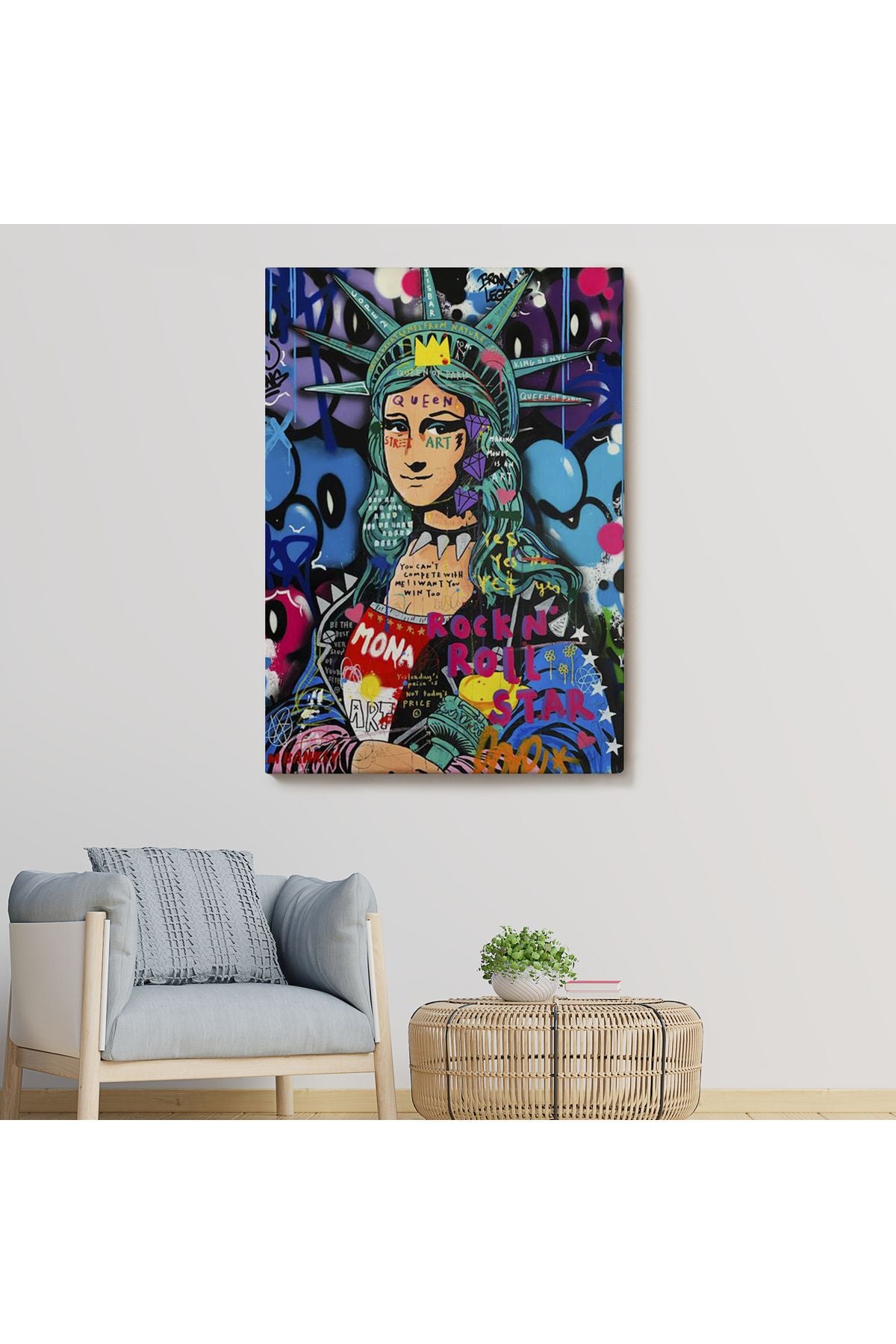 Mona Lisa Grafitti Pop Art Duvar Tablosu -6216