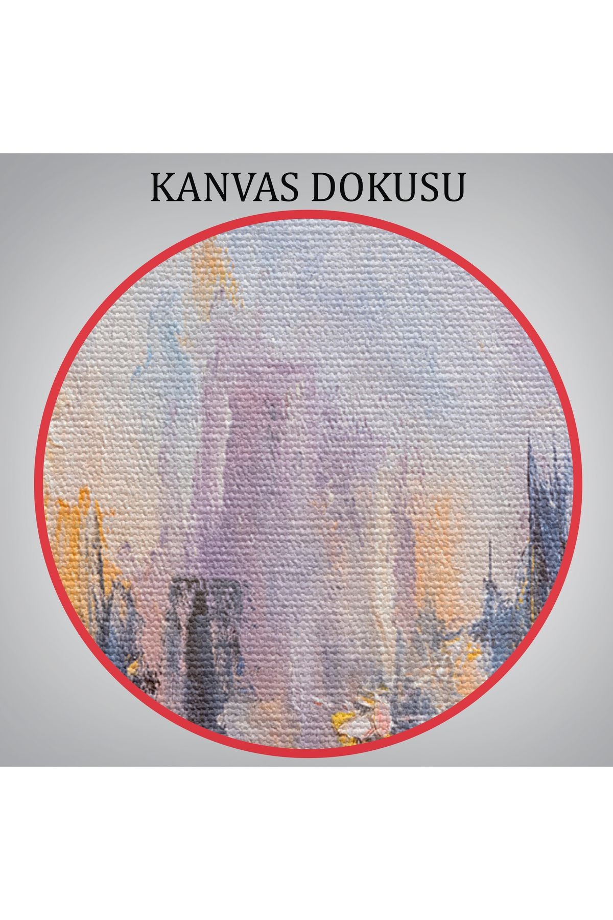 Su Yansimaları ve Şehir Yağlıboya Görünüm Dekoratif Kanvas Duvar Tablosu-3626