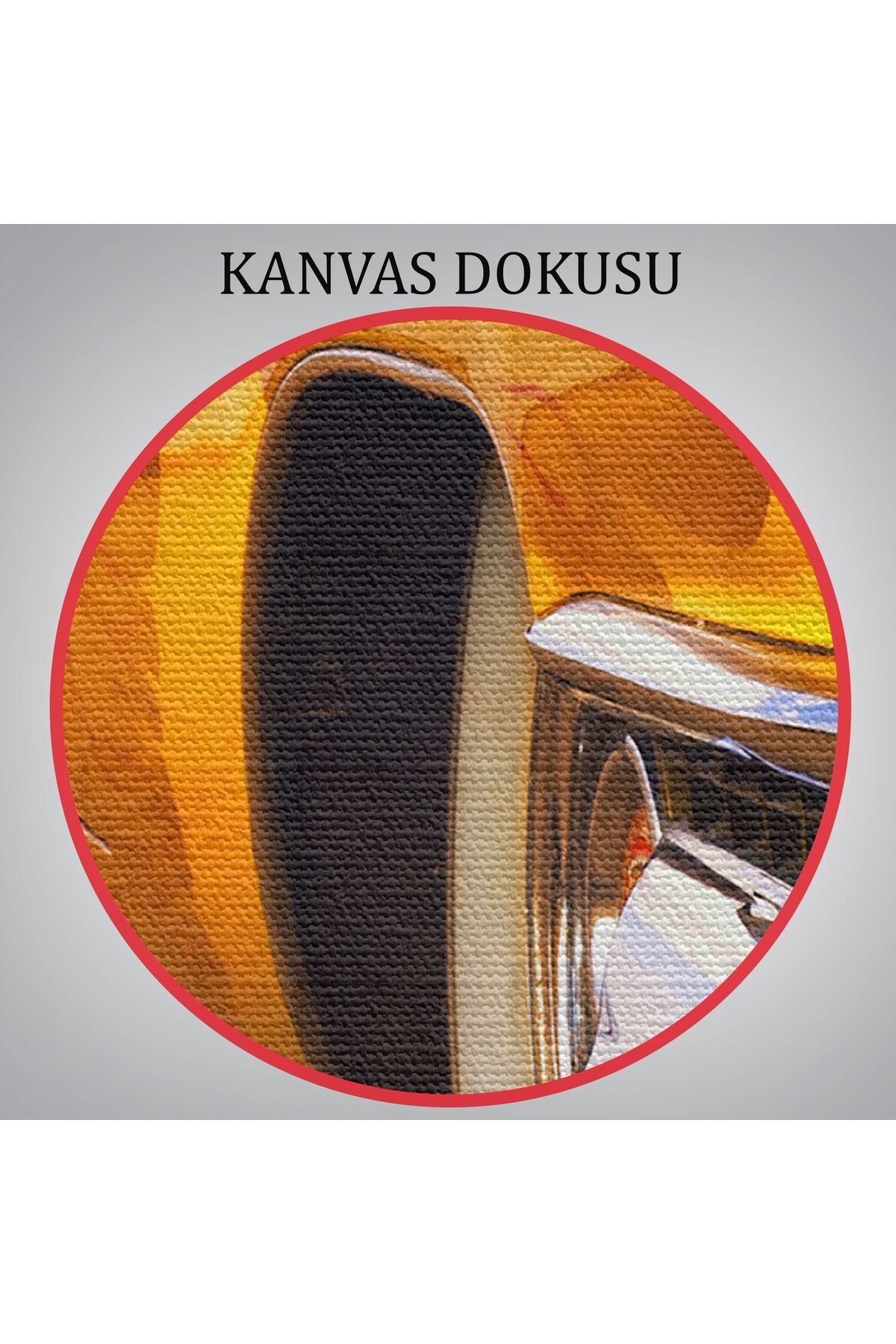 Sarı Klasik Araba Tablosu-6612