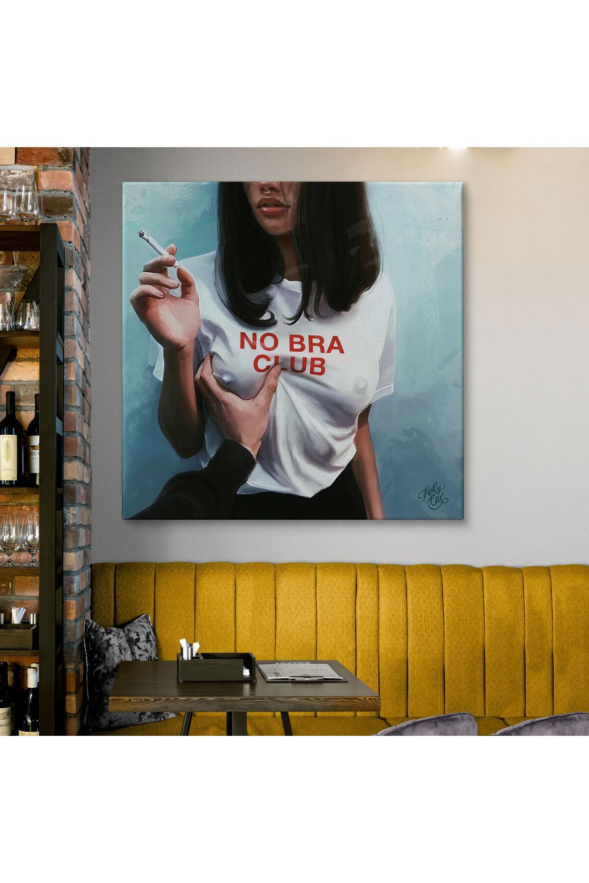 NW Özel No Bra Club, Sütyensizler Külübü Kanvas Tablo-5102