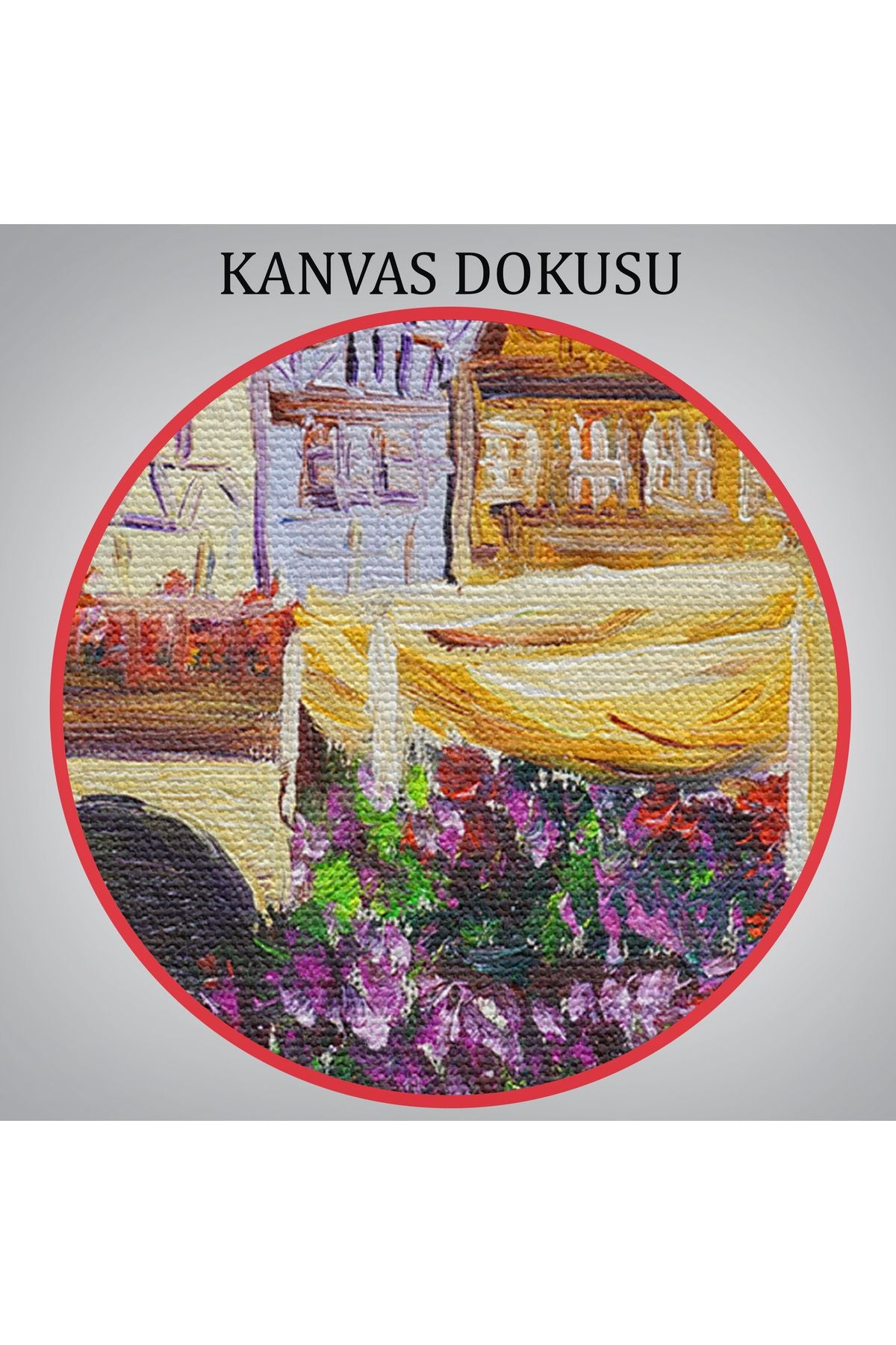 Venedik İtalya Yağlıboya Görünüm Dekoratif Kanvas Duvar Tablosu-3432