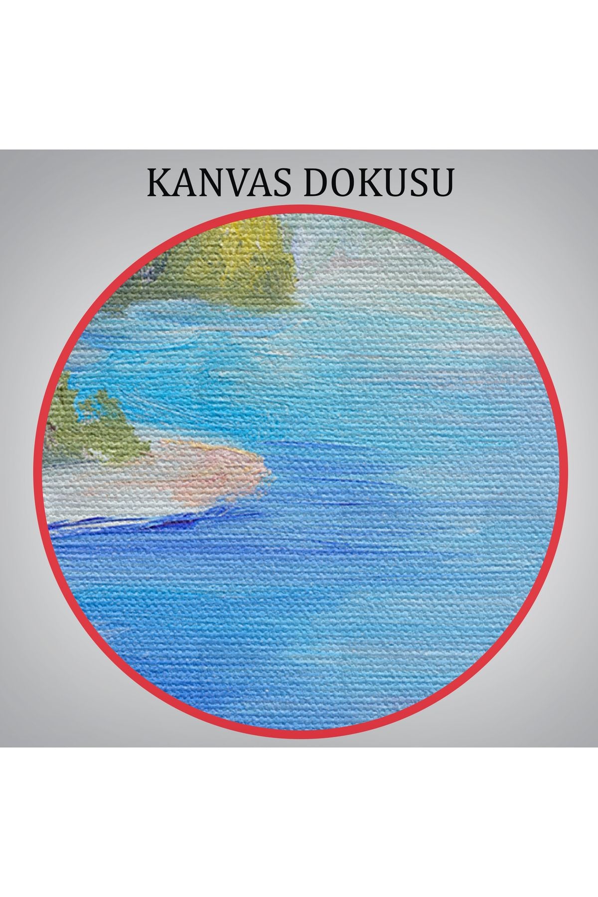 Deniz Manzarası Yağlıboya Görünüm Dekoratif Kanvas Duvar Tablosu-3458