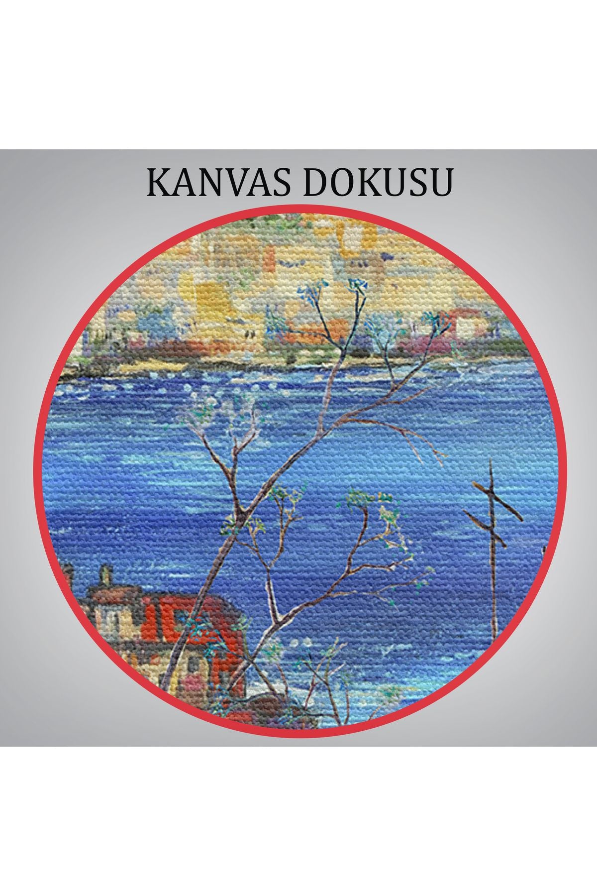 Napoli Manzaralı Yağlıboya Görünüm Dekoratif Kanvas Duvar Tablosu-3503