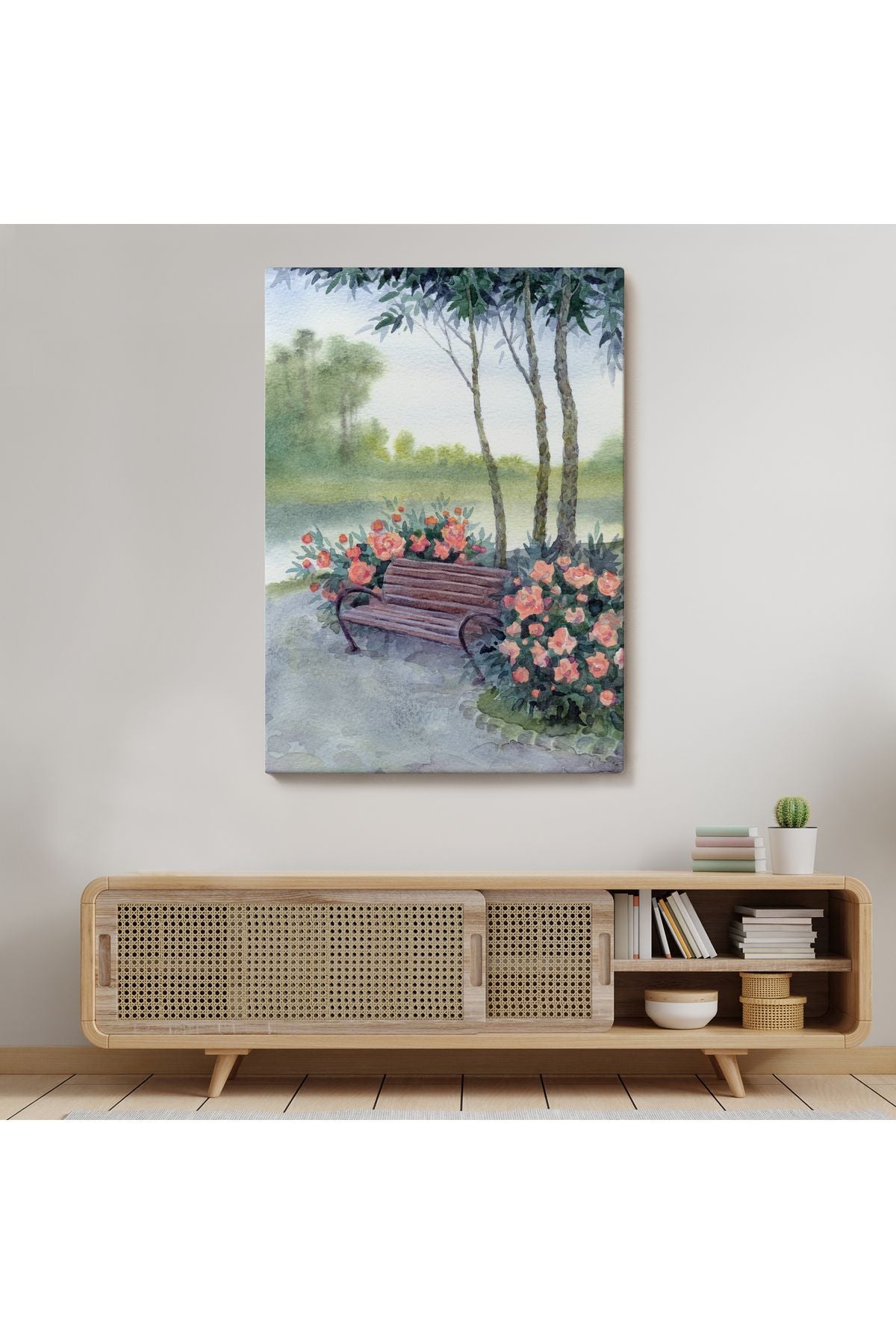 Pembe Çiçekler Kanvas Tablo-5974