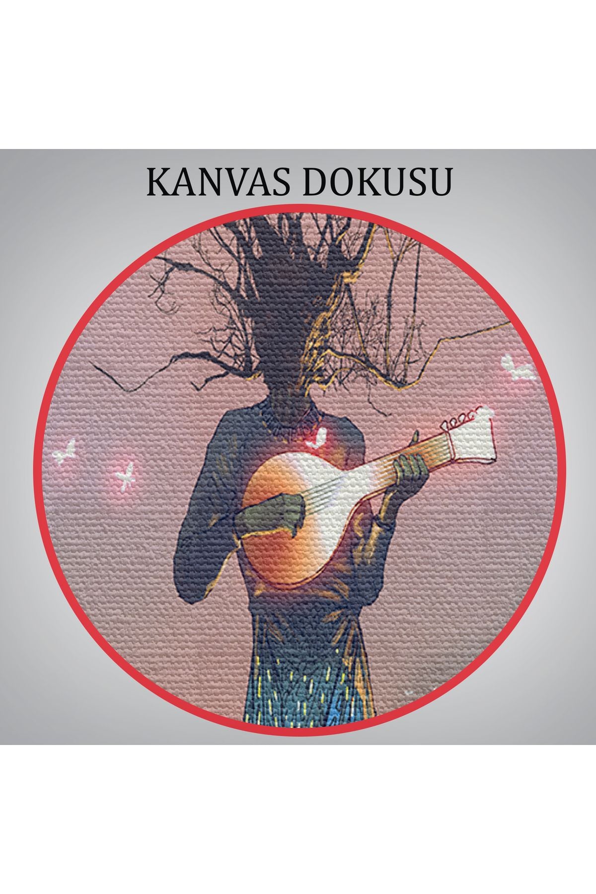 YB Geceyarısı Ud Çalan Kadın Kanvas Tablo-3593