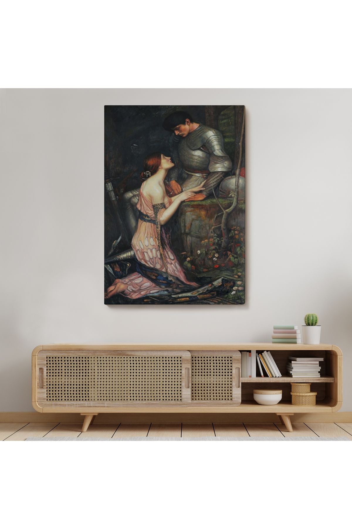 John William Waterhouse'un Lamia ve Şövalyesi Orenco Kanaviçe Tablosu-6263