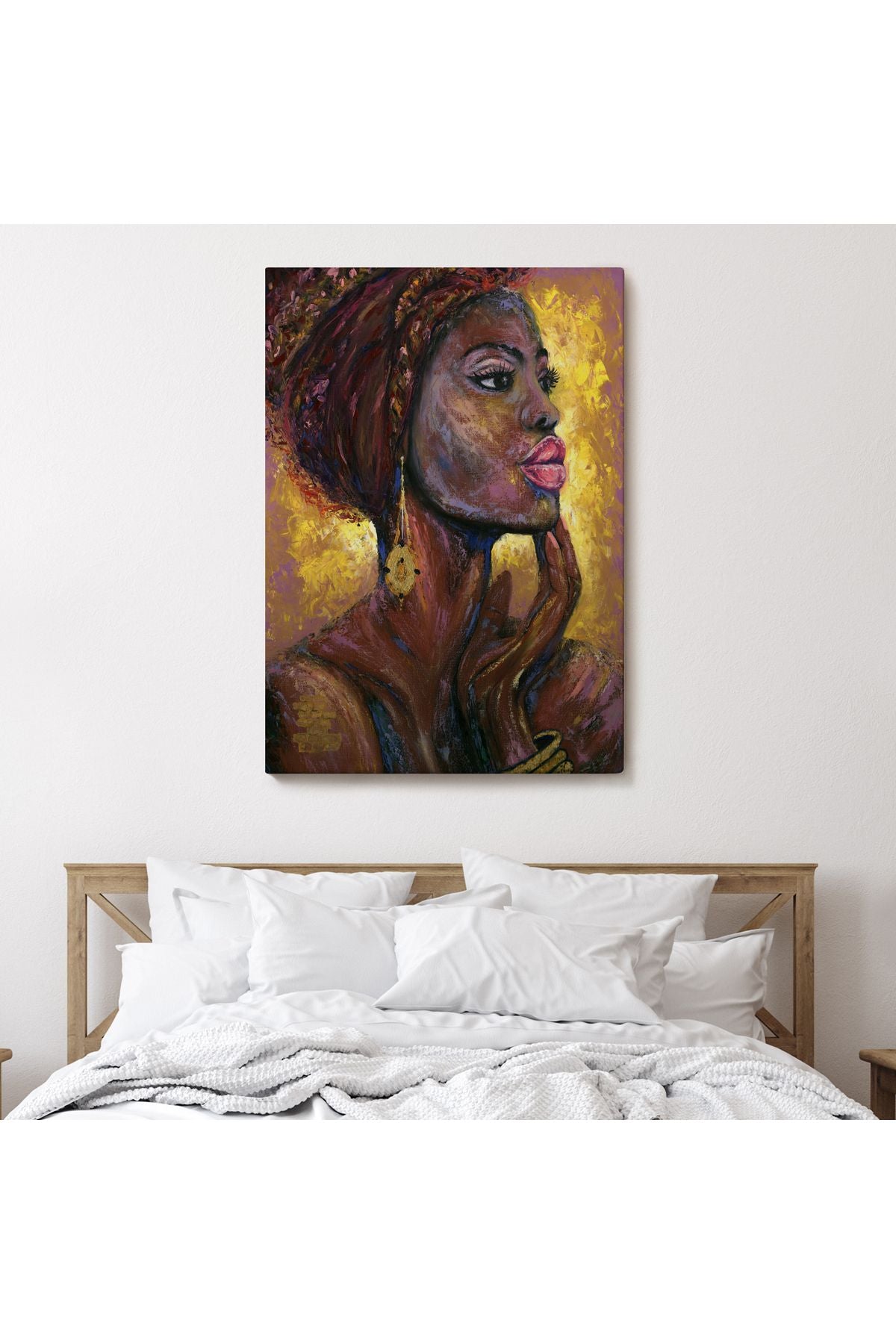 Afrikalı Kadın Portresi Pop Art Duvar Tablosu-6008