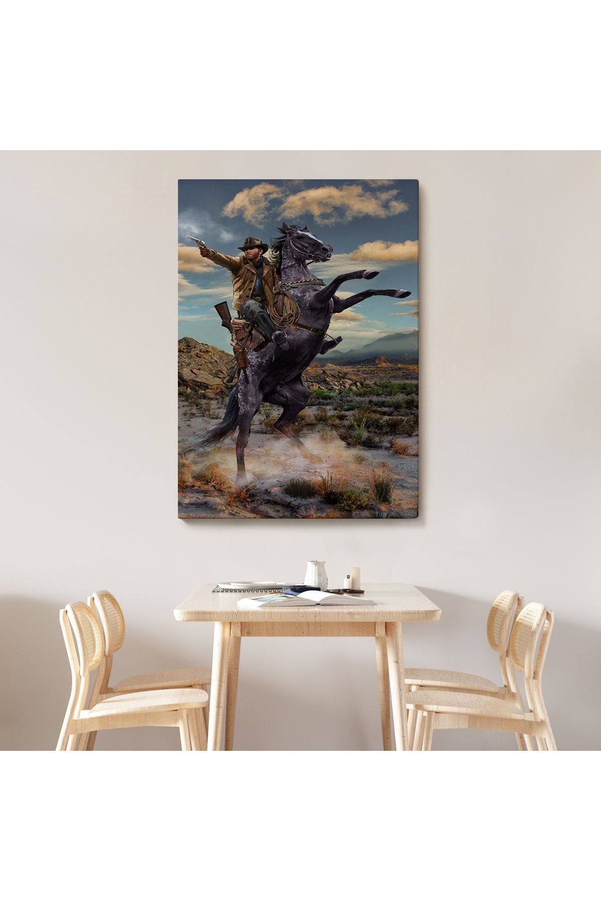 YS Özel Amerikan Kovboyu Dekoratif Duvar Tablosu-6124