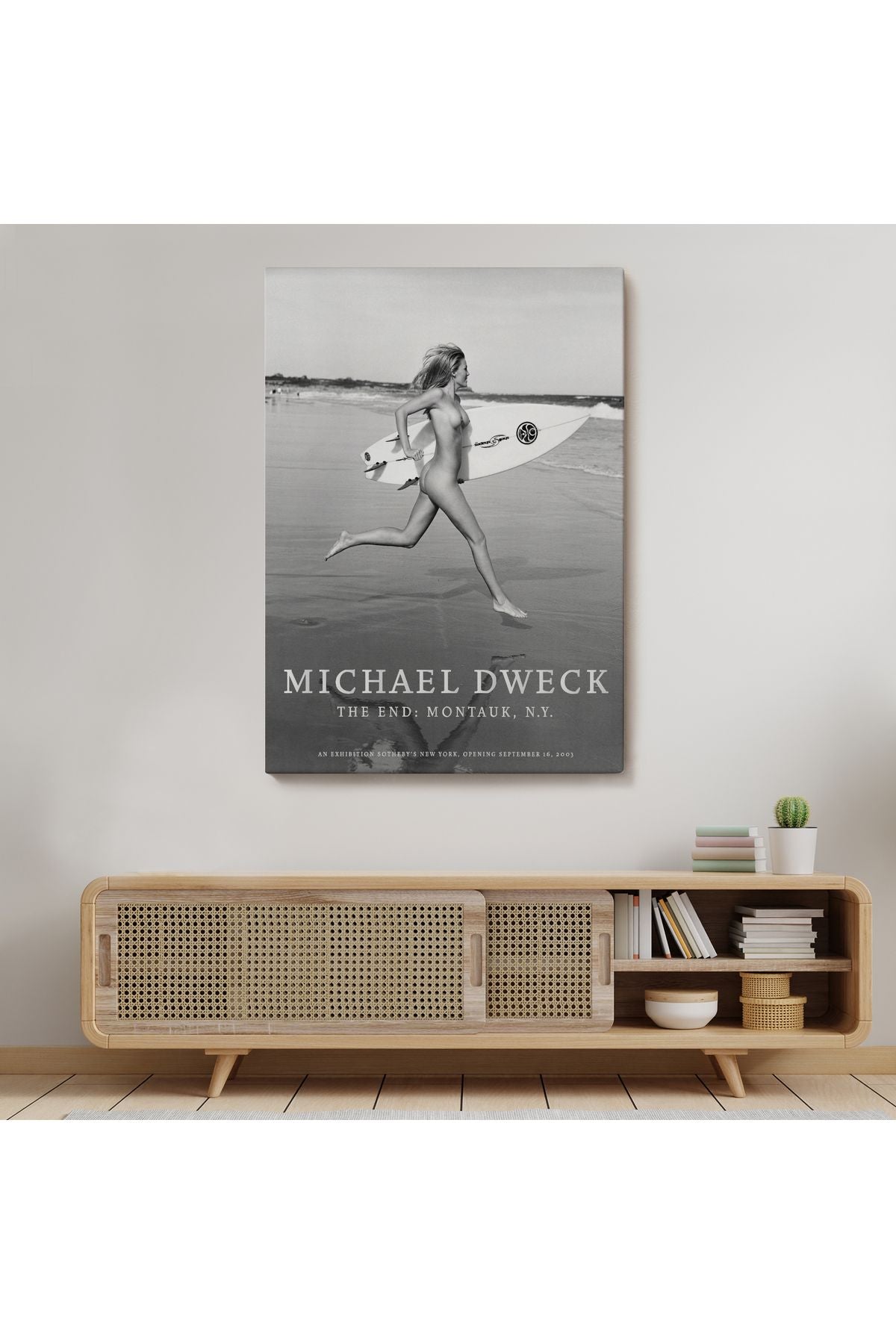 Çıplak Sörfçü Kadın Kanvas Tablo-5241