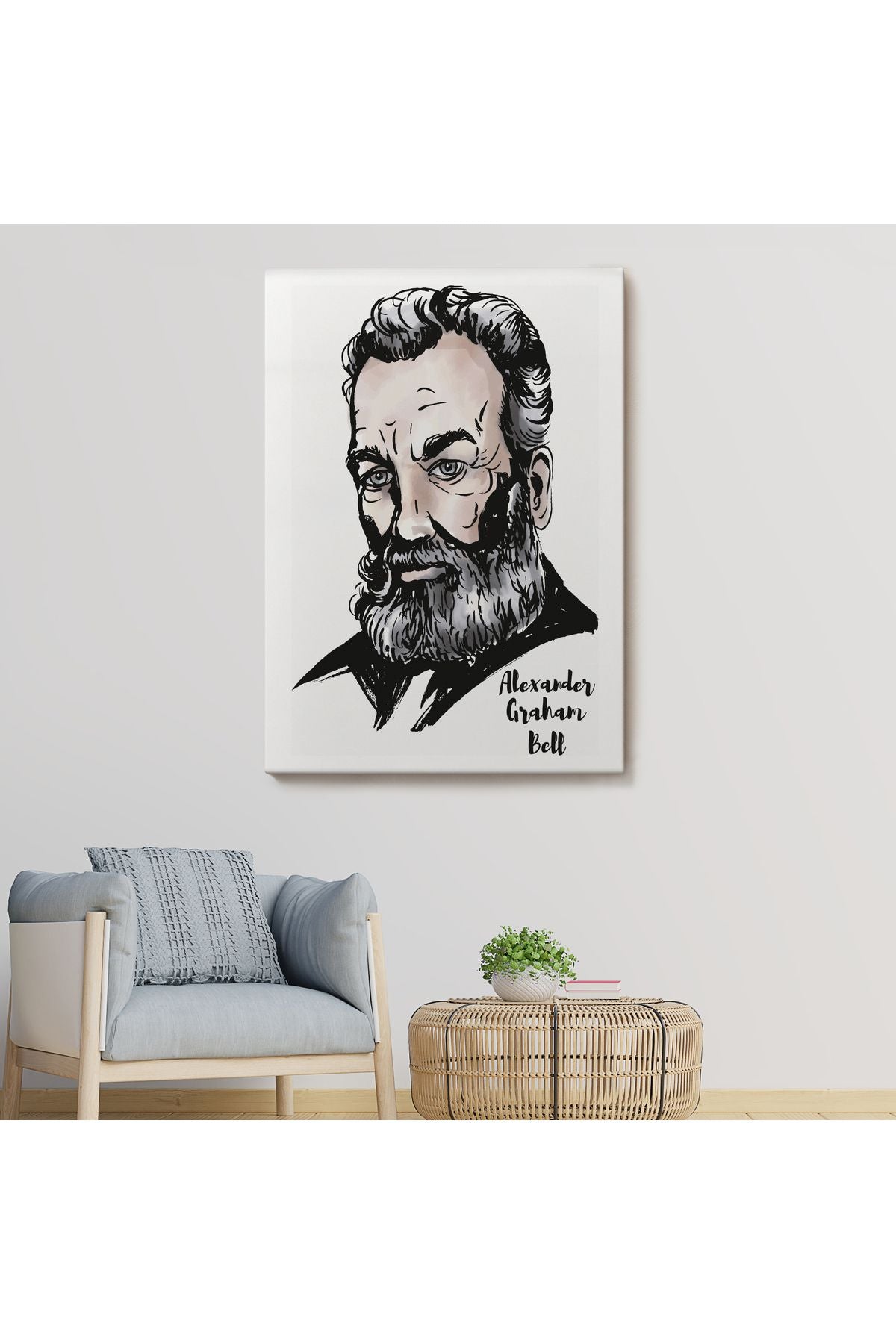 Alexander Graham Bell Dekoratif Kanvas Tablo-5916