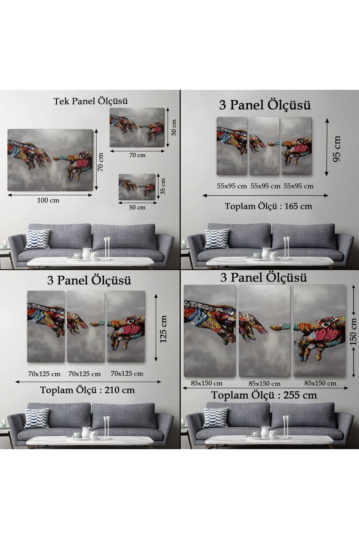 Tanrının Eli Tablo, Hıristiyanlara Hediye, İncil Severler, Banksy Graffiti Sanatı-5415