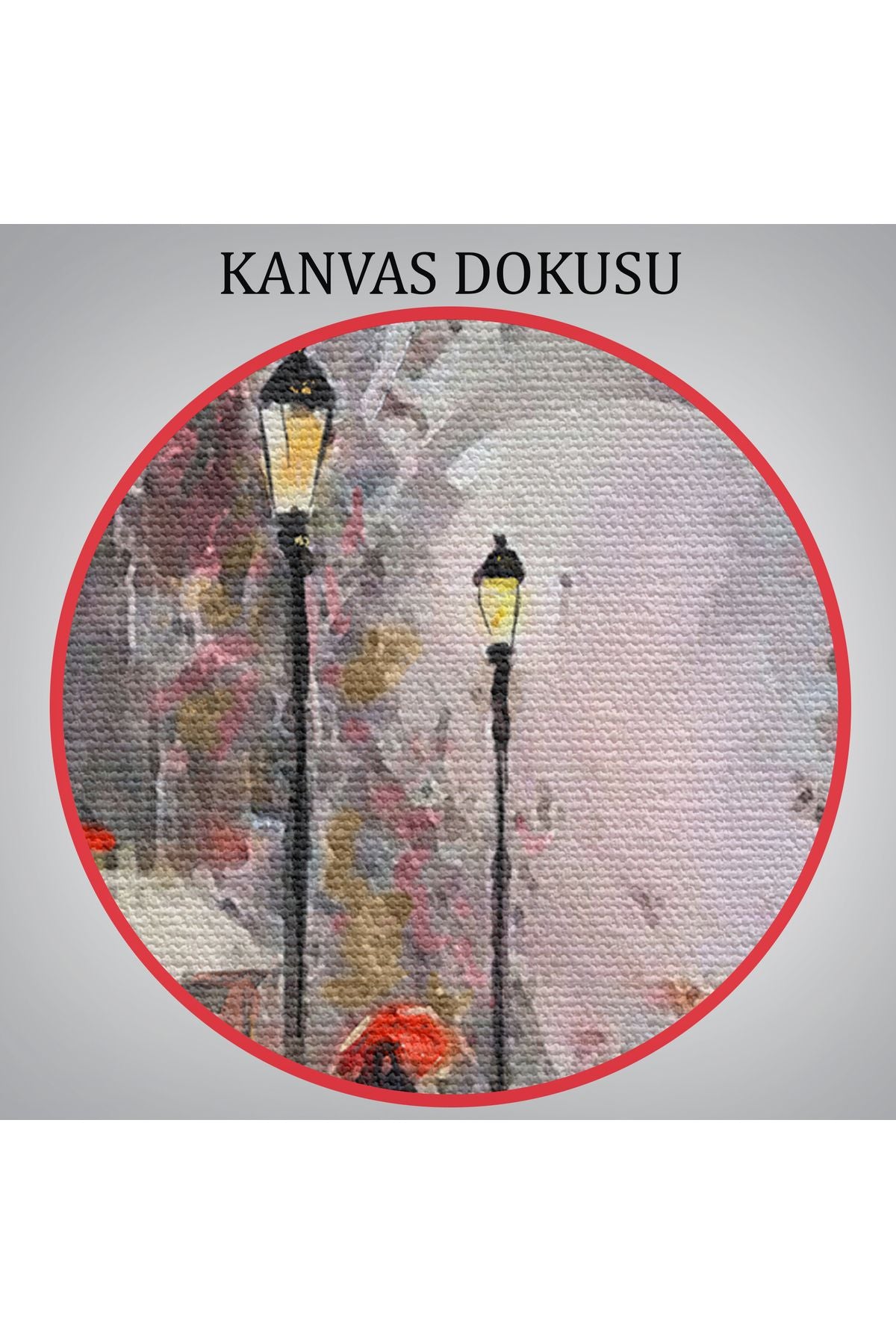 Eyfel Manzarası Yağlıboya Görünüm Dekoratif Kanvas Duvar Tablosu-3545