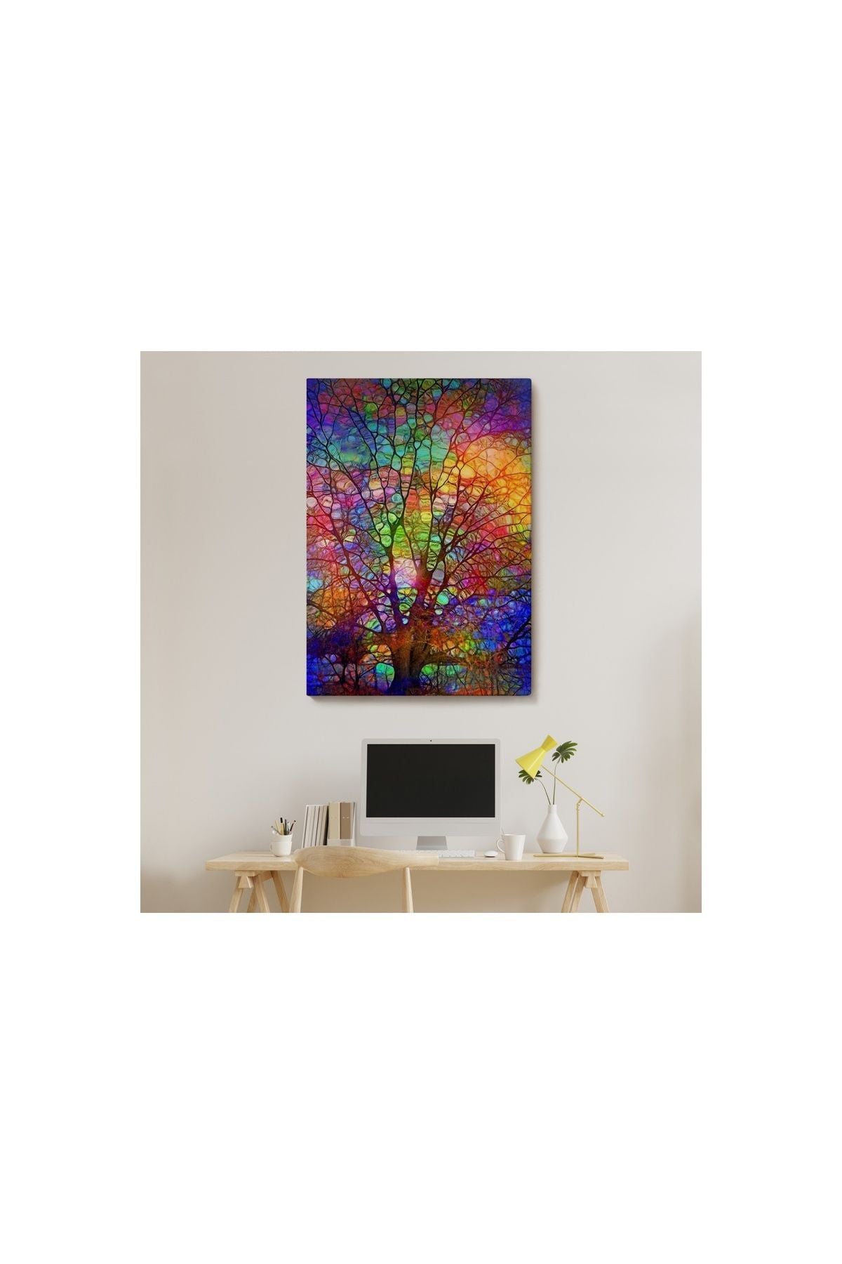 Sanatsal Cam Ağaç Kanvas Tablosu-6220
