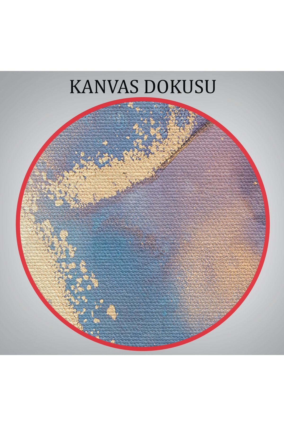 Mürekkep ve Alkol Elementleri ile Mermer Deseni Verilmiş Kanvas Tablo-5039