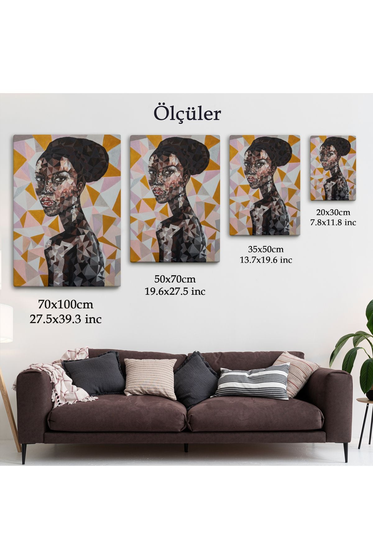 Afrikalı Kadın Dekoratif Kanvas Duvar Tablosu-5949