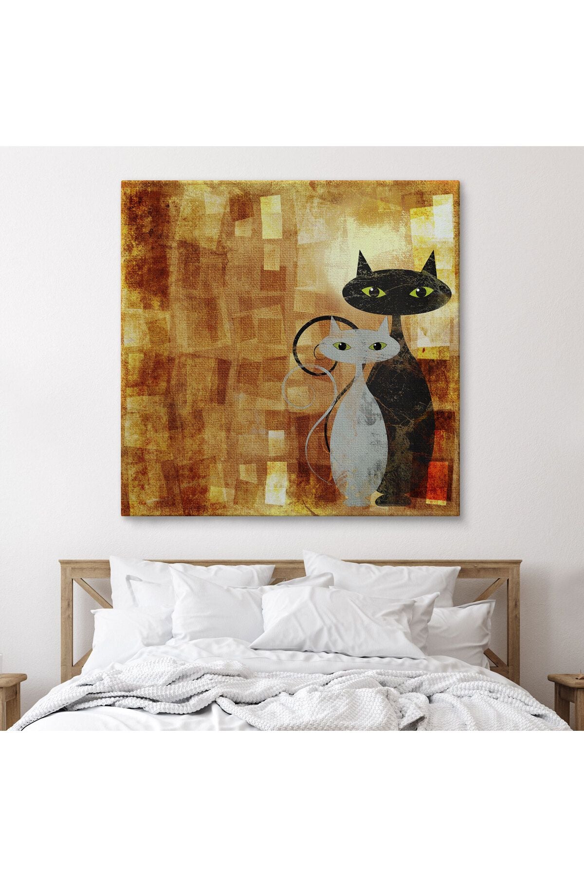 Soyut Kediler Kanvas Tablo-5886