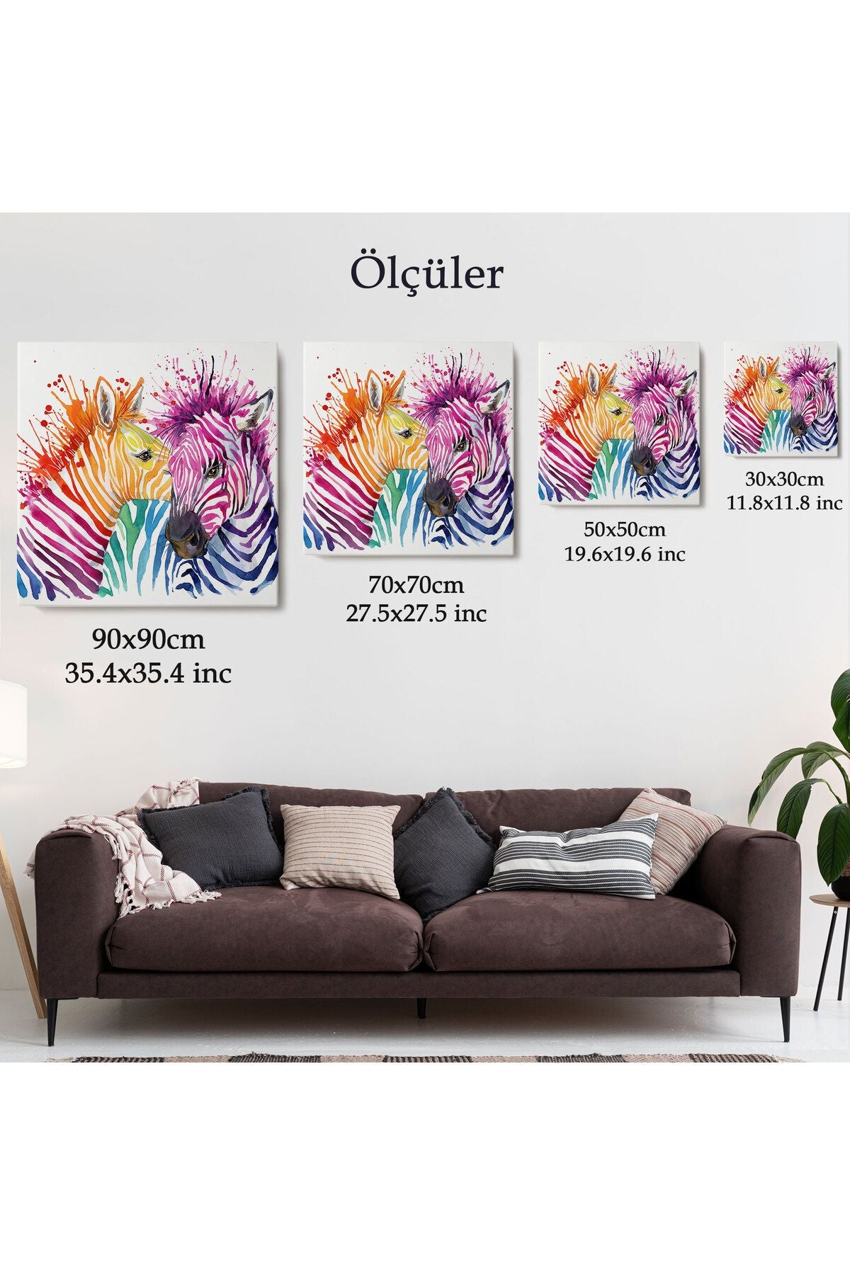 Zebralar Dekoratif Kanvas Tablo-5810