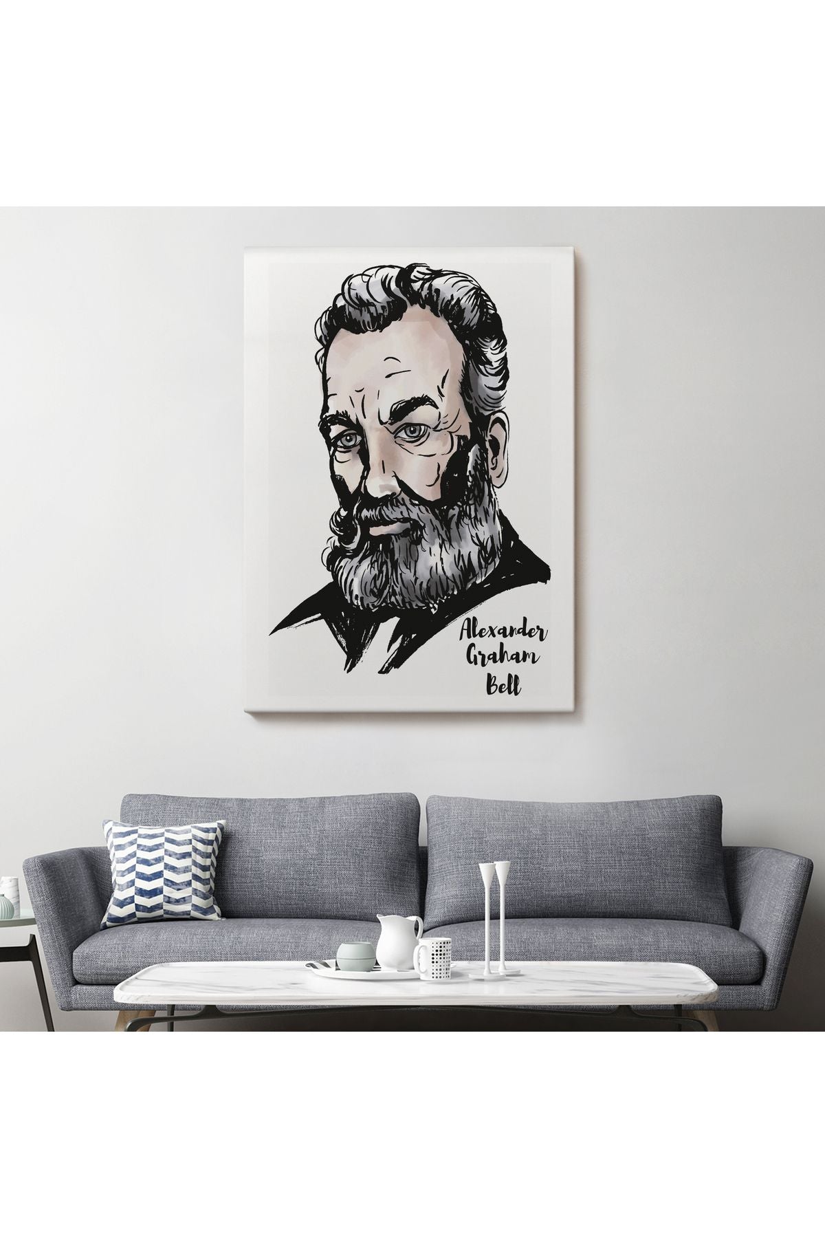 Alexander Graham Bell Dekoratif Kanvas Tablo-5916