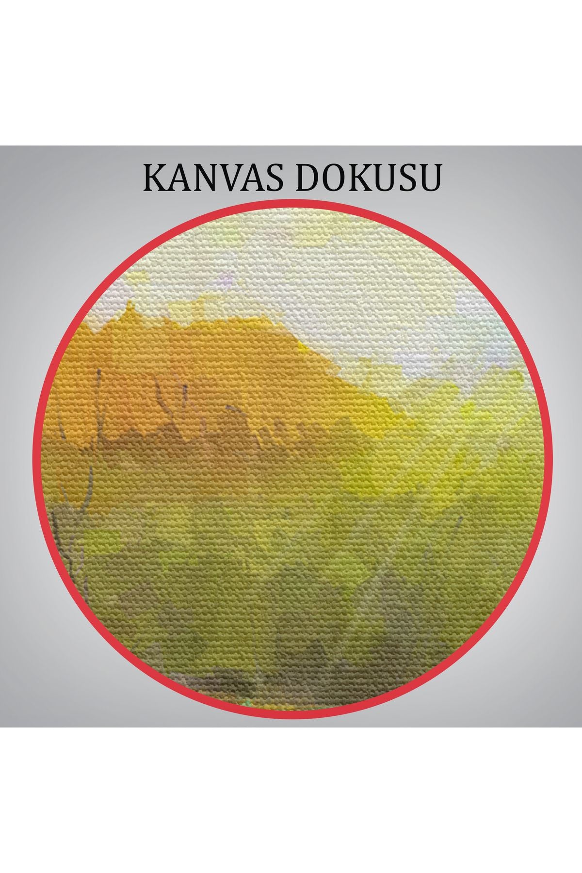 Ayçiçeği Tarlası Yağlıboya Görünüm Dekoratif Kanvas Tablo-3445