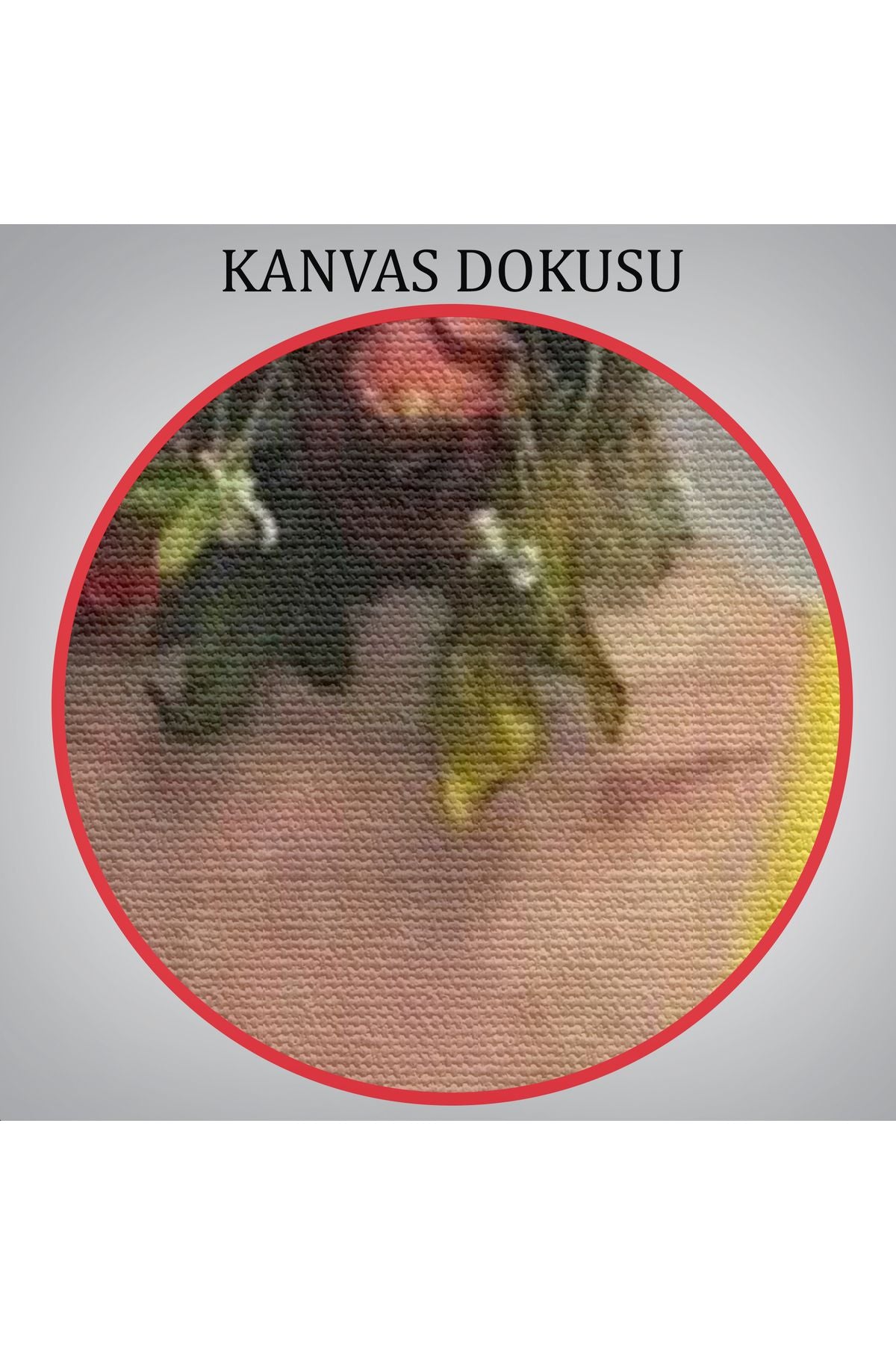 Çiçek Başlı Kadın Kanvas Tablo-5231