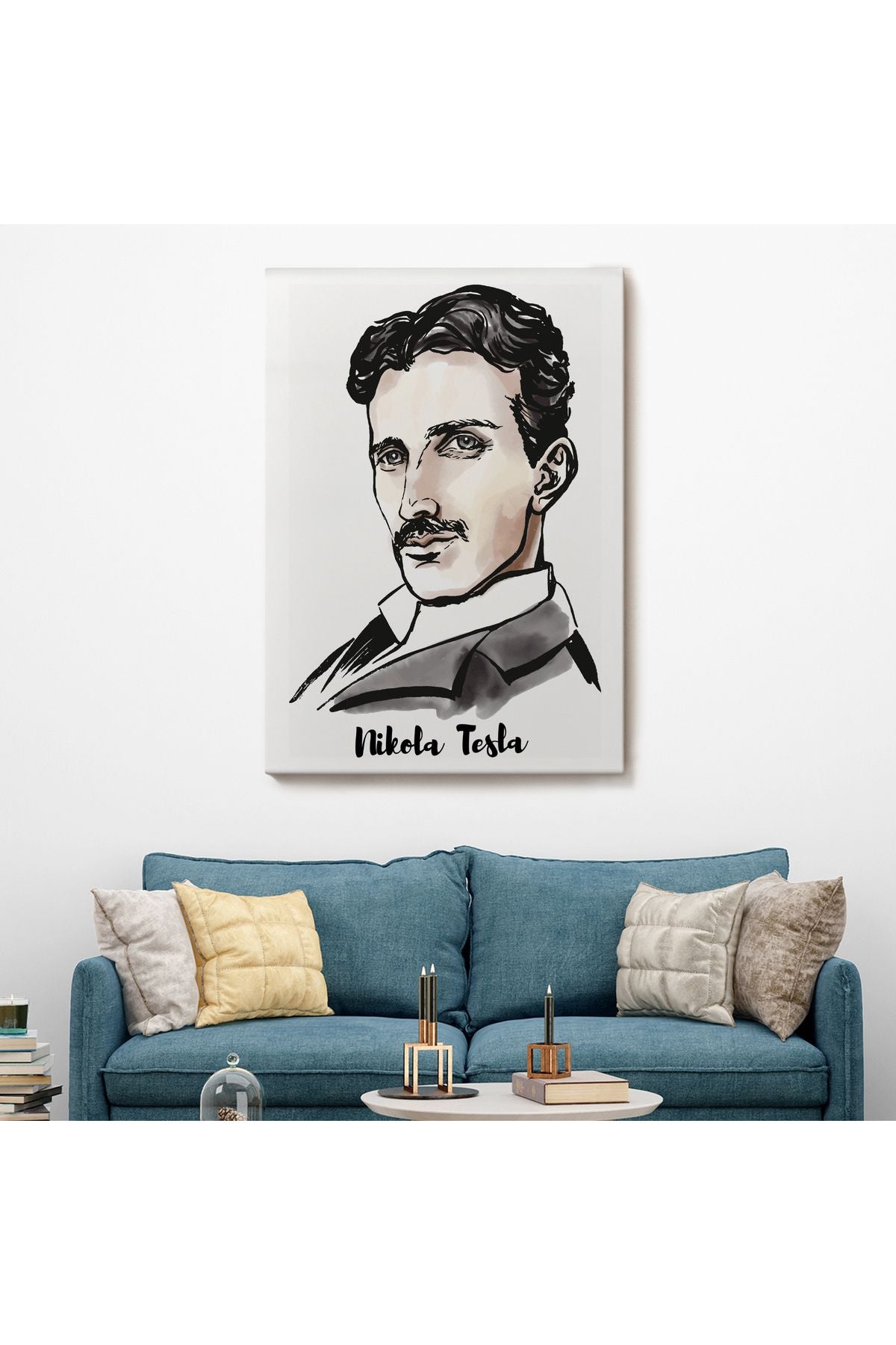 Nikola Tesla Dekoratif Kanvas Tablo-5917