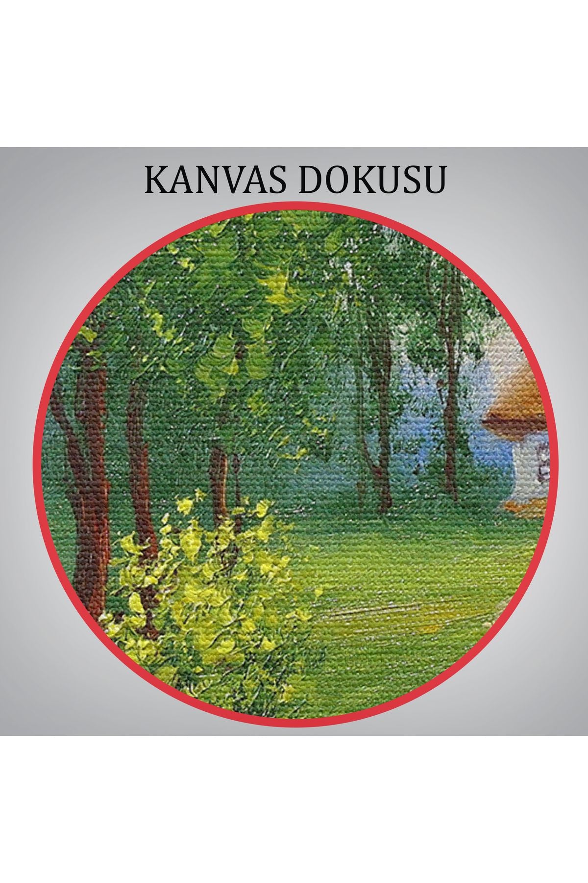 Akarsudan Su Dolduran Kadın Yağlıboya Görünüm Dekoratif Kanvas Duvar Tablosu-3551