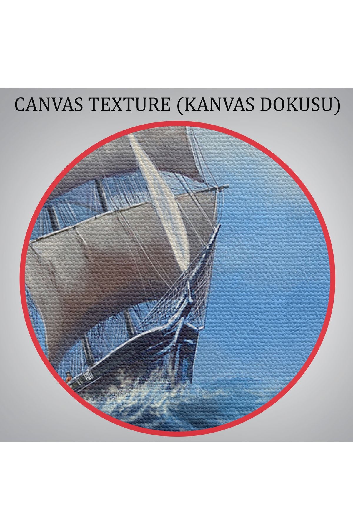 Dalgalı Okyanustaki Büyük Yelkenli Duvar Tablosu-1215