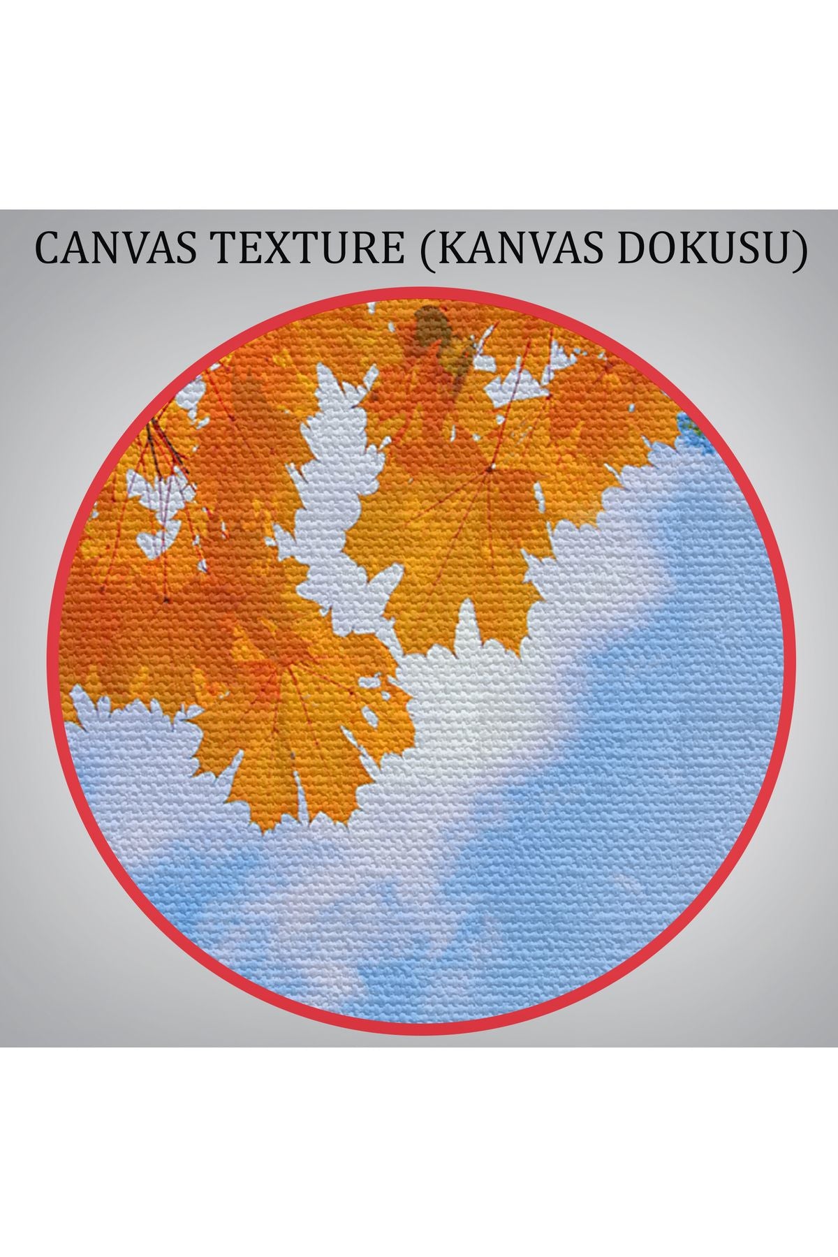 Sarı Yapraklı Sonbahar Manzarası Duvar Tablosu-1236