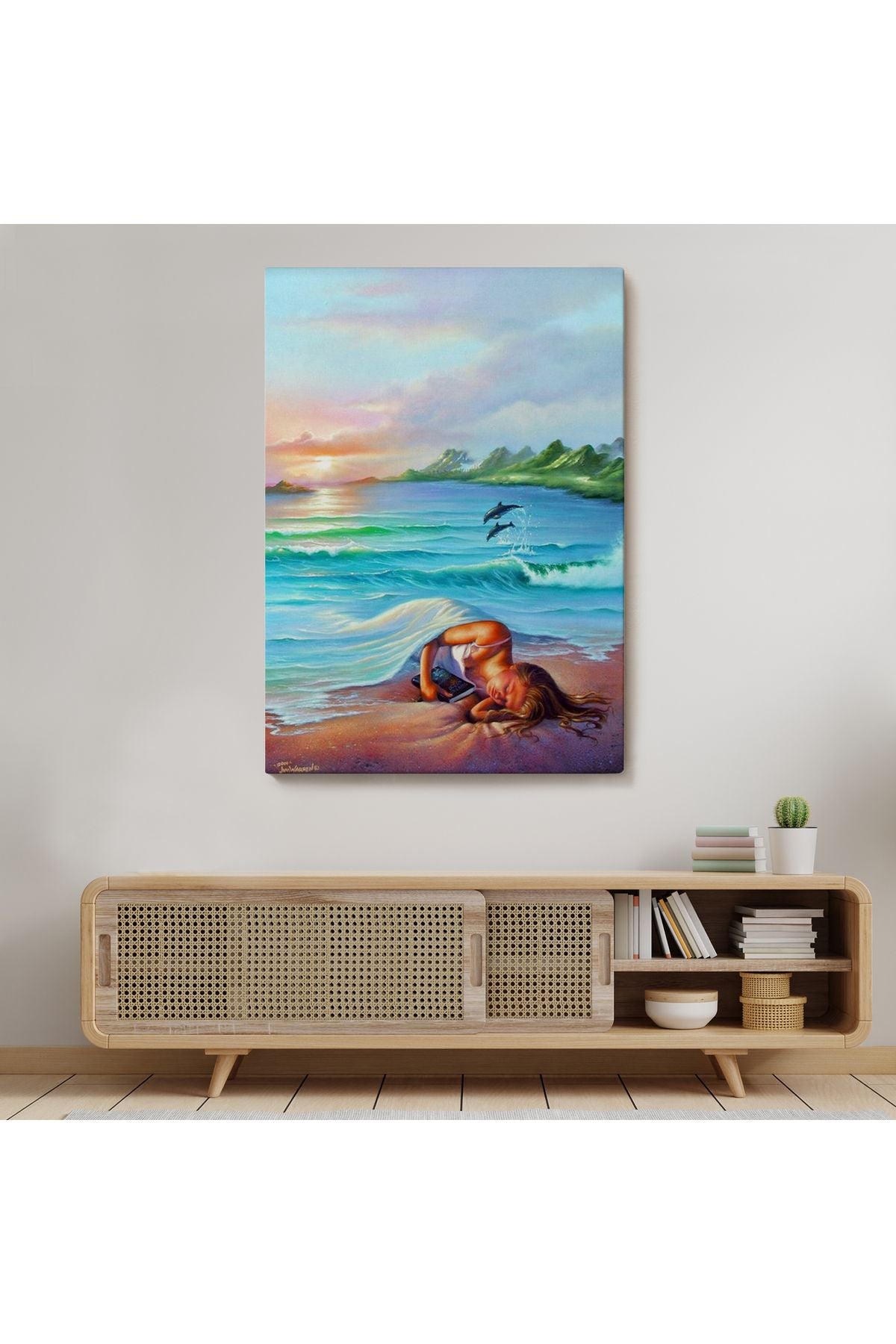 mstseri001 Okyanus Düşlerı Kuran Kız Duvar Tablosu-6209