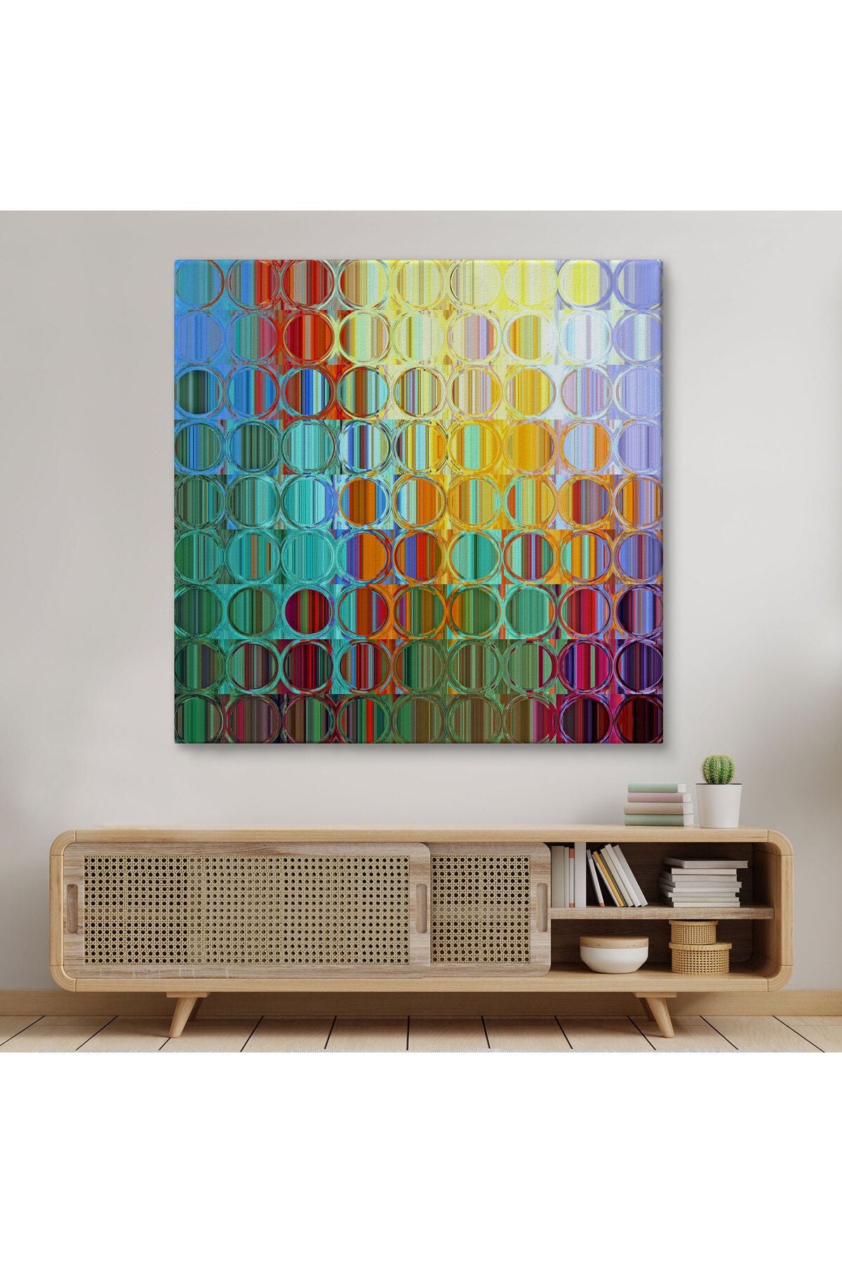 Renkli Cam Temalı Kanvas Tablo-5888