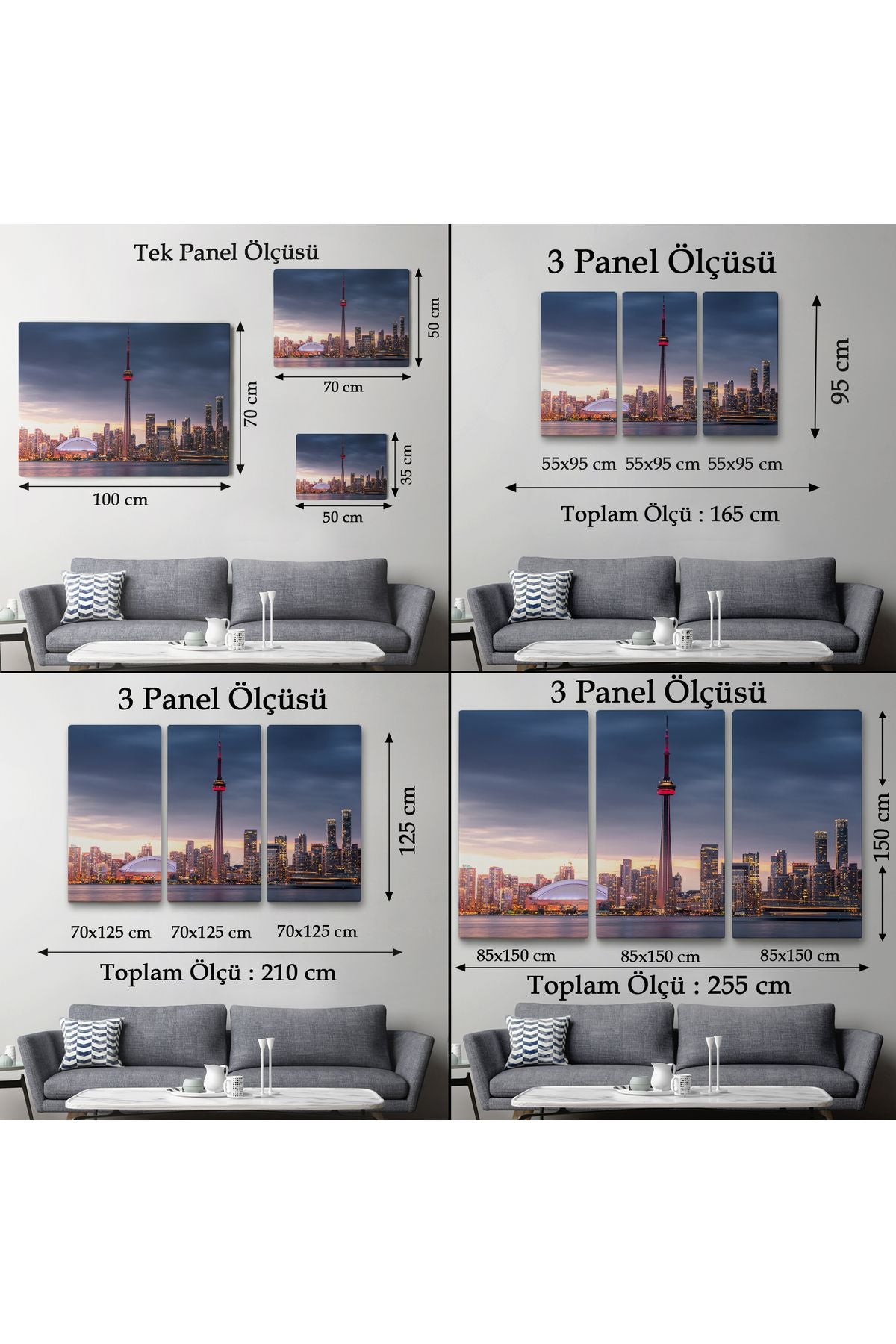 Kanada Toronto Manzarası Kanvas Tablo-5079