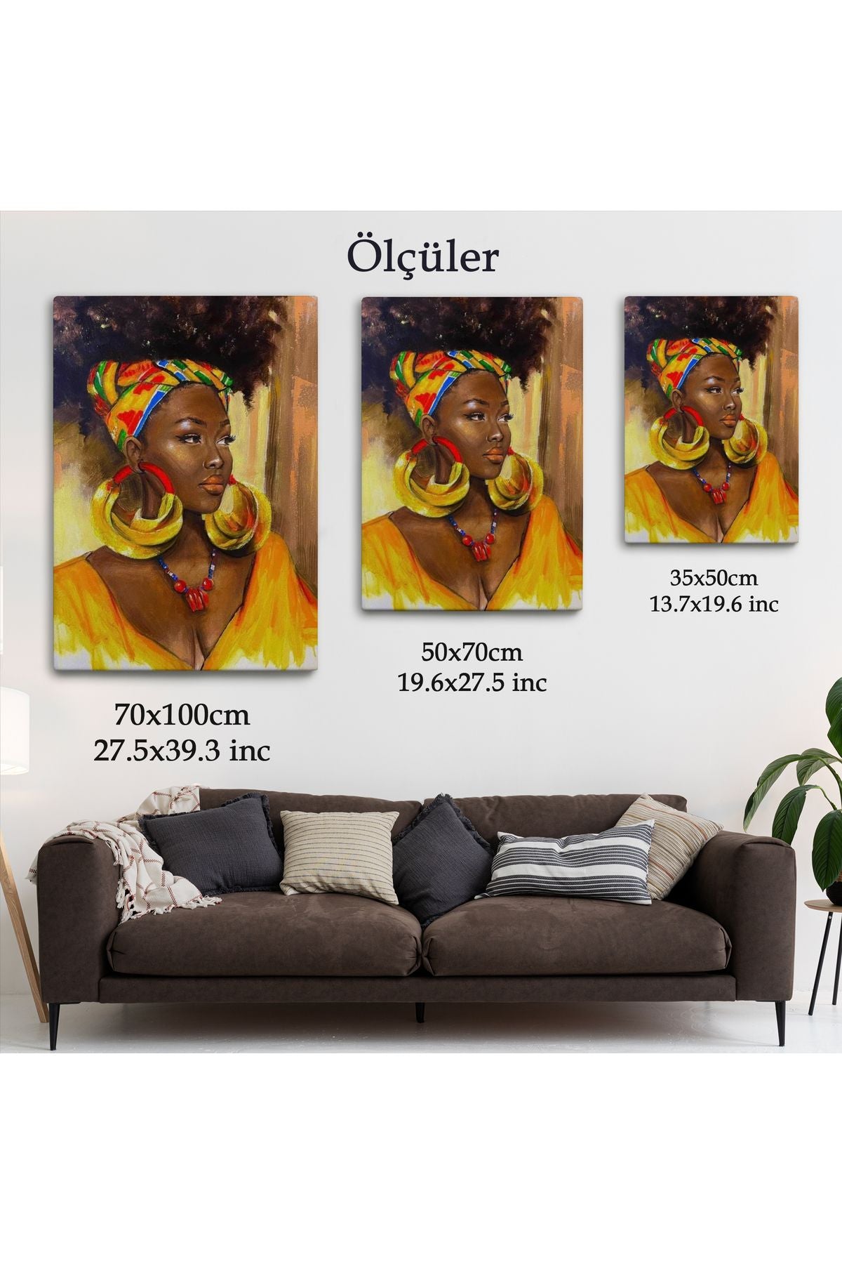 Afro Amerikalı Güzel Kadın Duvar Tablosu-6371