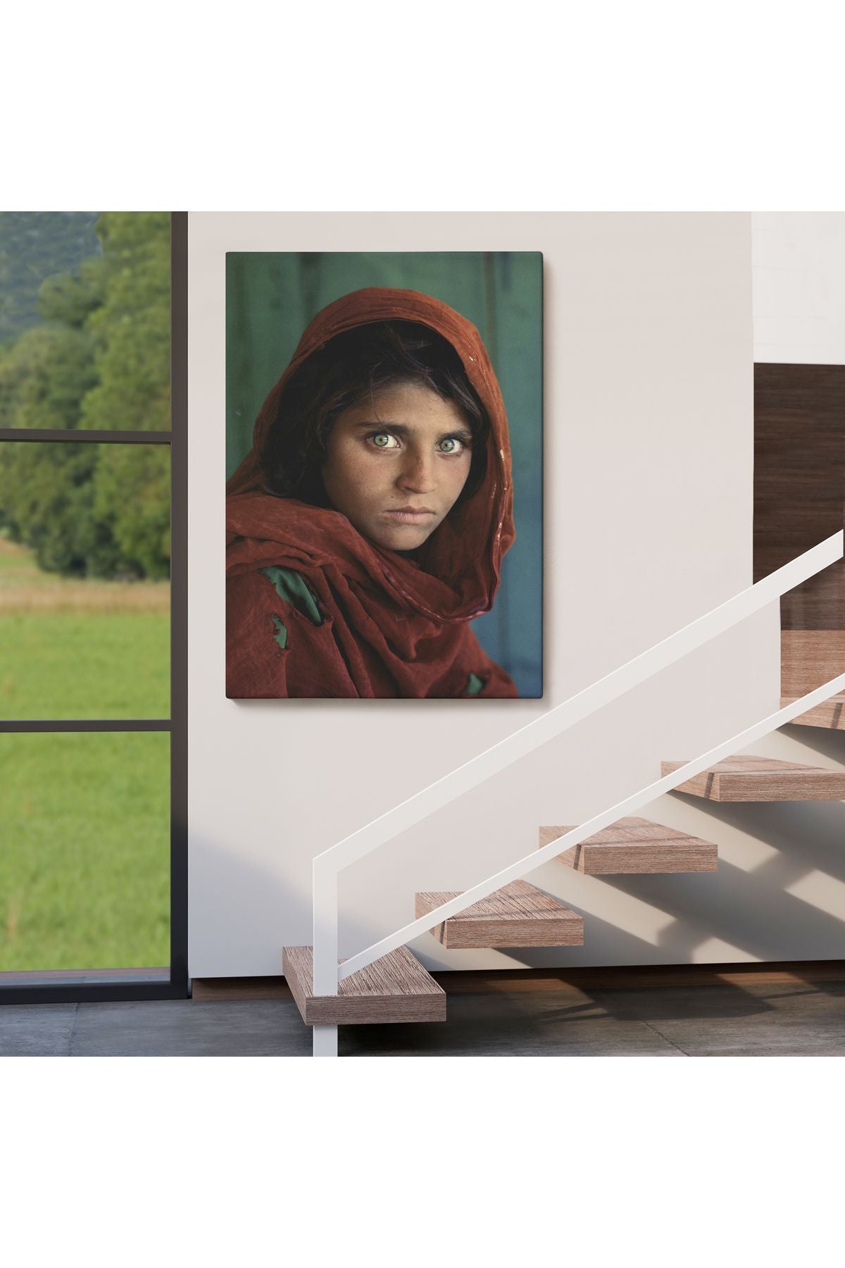 Afgan Kızı Ünlü Fotoğrafçı Steve Mccurry National Geographic Kanvas Tablo-5217