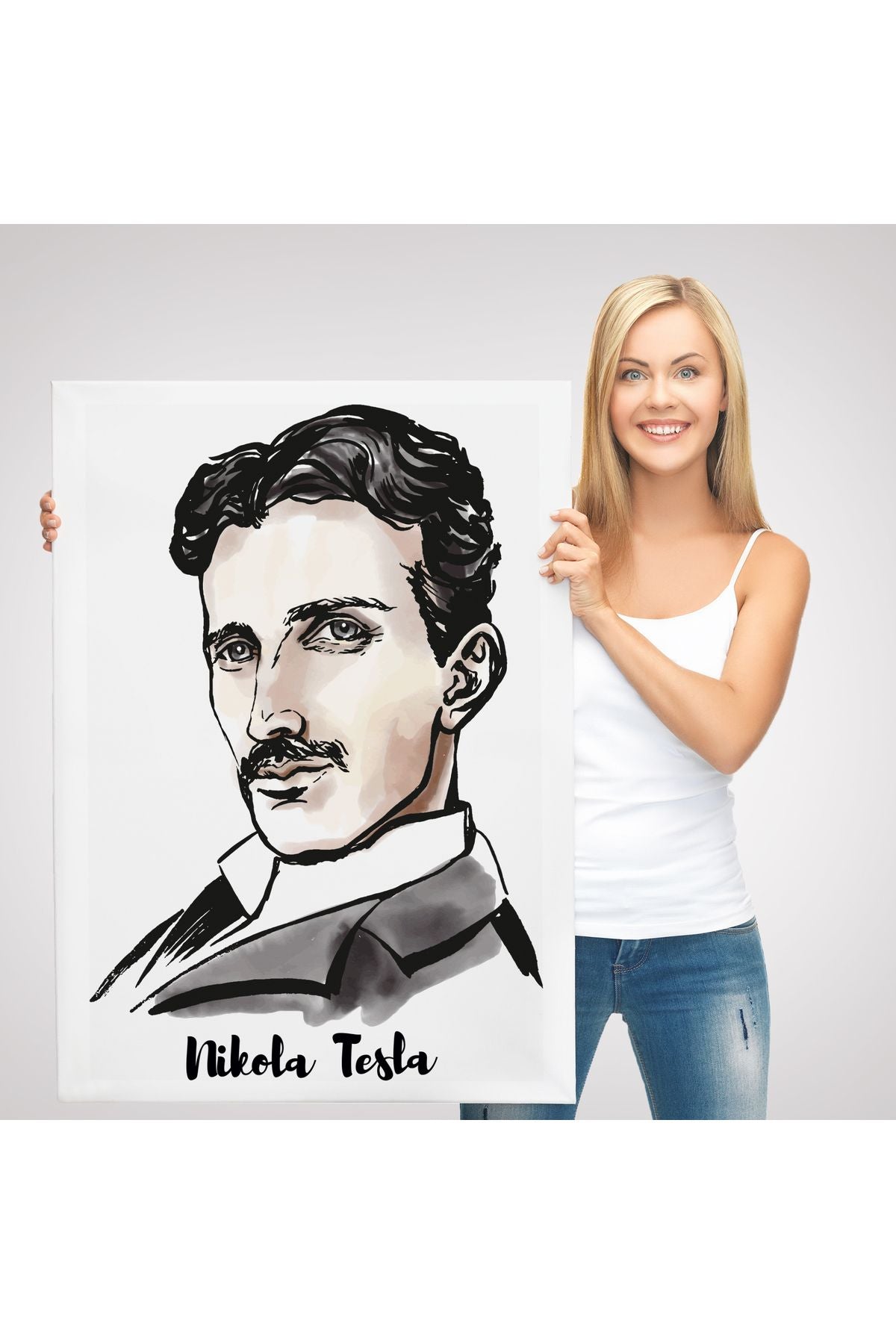 Nikola Tesla Dekoratif Kanvas Tablo-5917