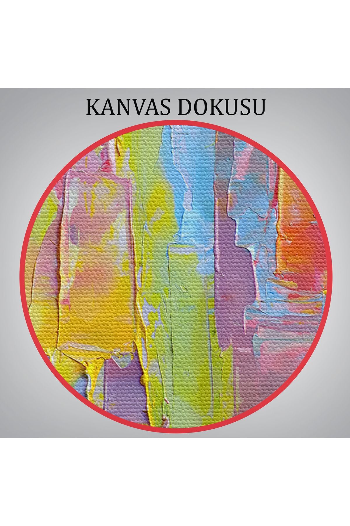 Yüksel Dokulu Soyut Yağlıboya Görünüm Dekoratif Kanvas Duvar Tablosu-3570