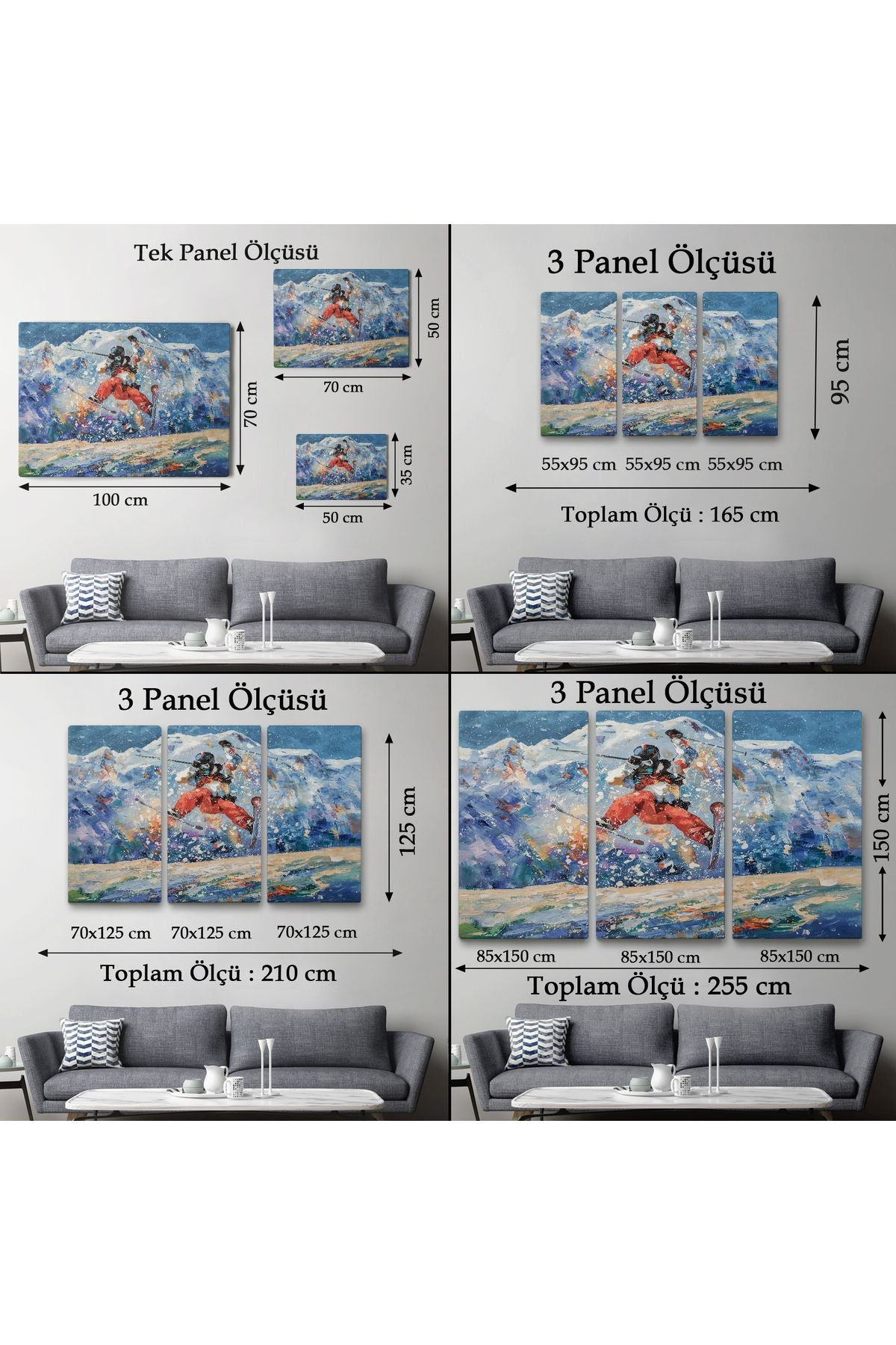 Serbest Stil Kayan Kayakçı Duvar Tablosu-3482