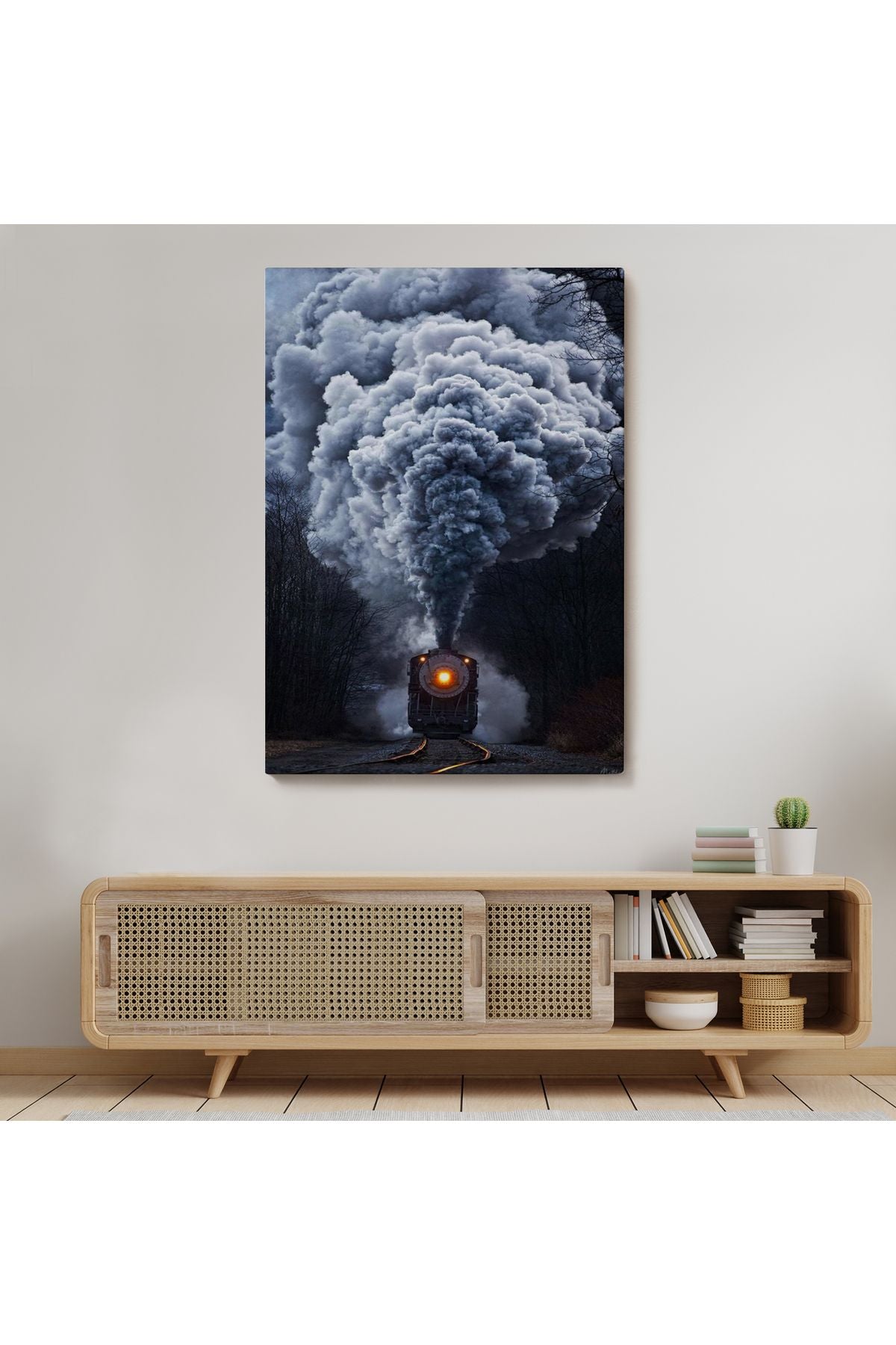 Gri Dumanı ile Kara Tren Tablosu-6015