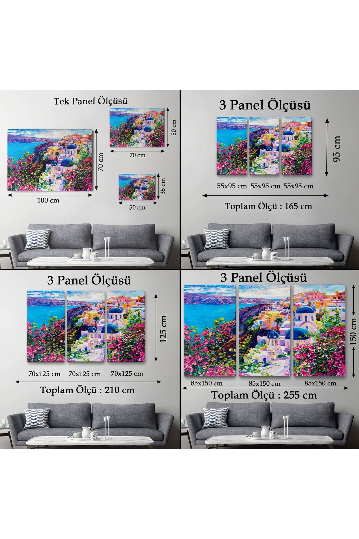 Santorini Yunanistan Güzel Bir Kızın Kavramsal Soyut Resmi-3754