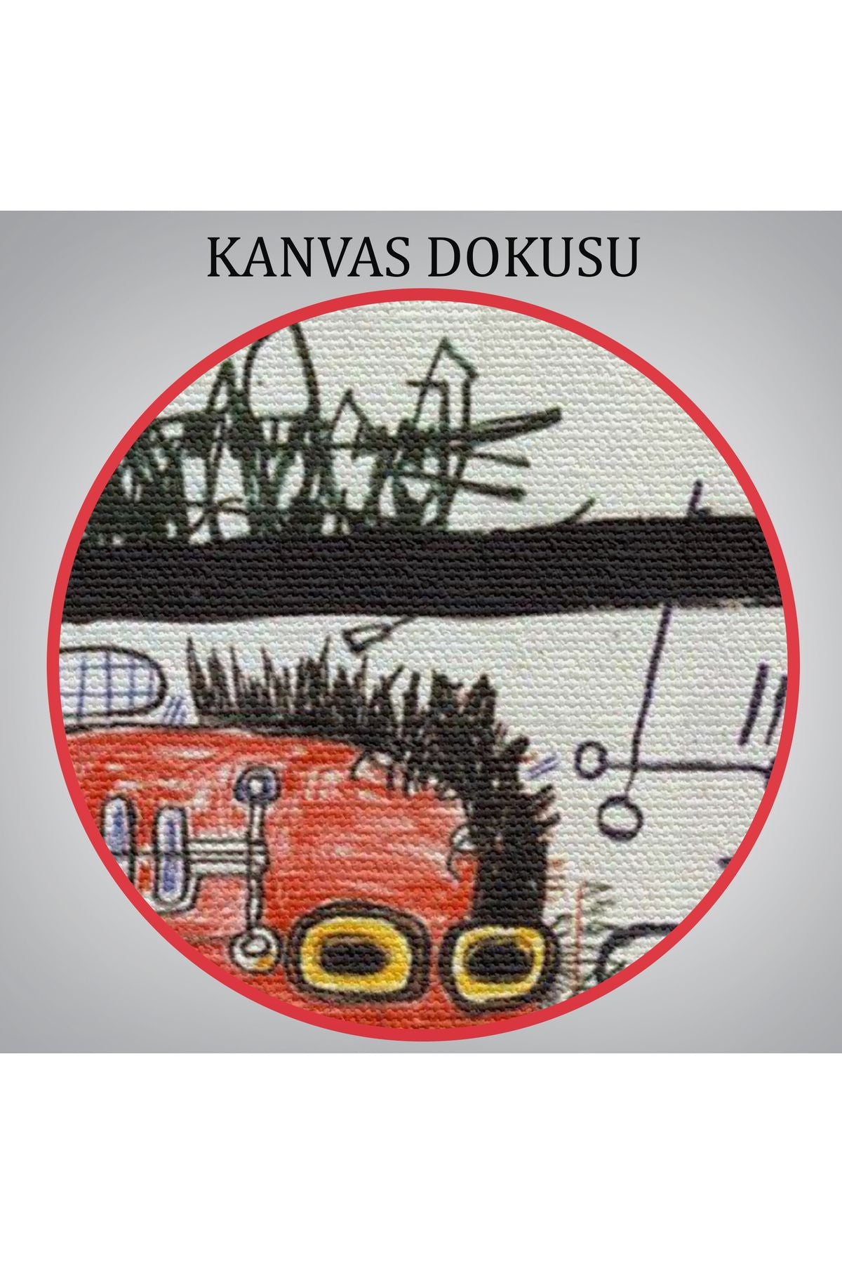 Jean Michel Basquiat'in Kral Alphonso İsimli Eseri Kanvas Tablo-5015