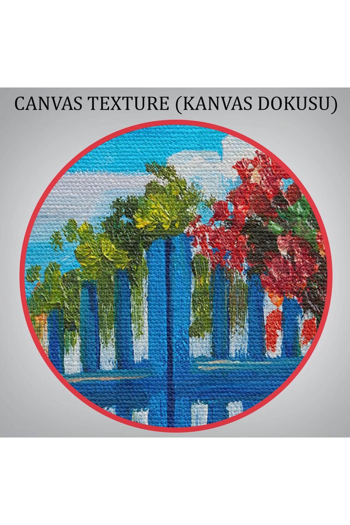 Özel Tasarım Deniz Manzaralı Bahçe Duvar Tablosu-1220