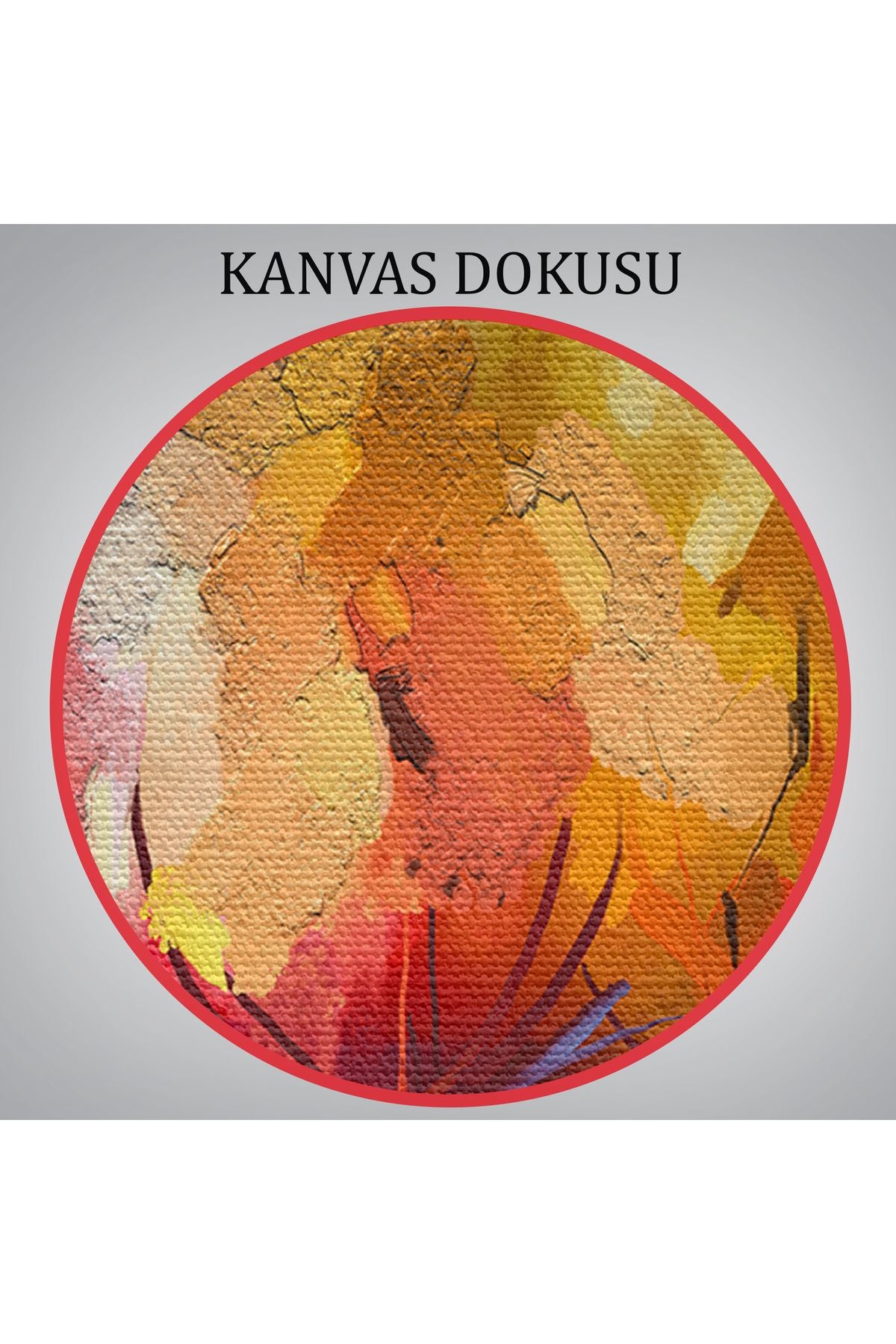 Fırça Darbeli Soyut Modern Sanat Yağlıboya Görünüm Kanvas Tablo-3652