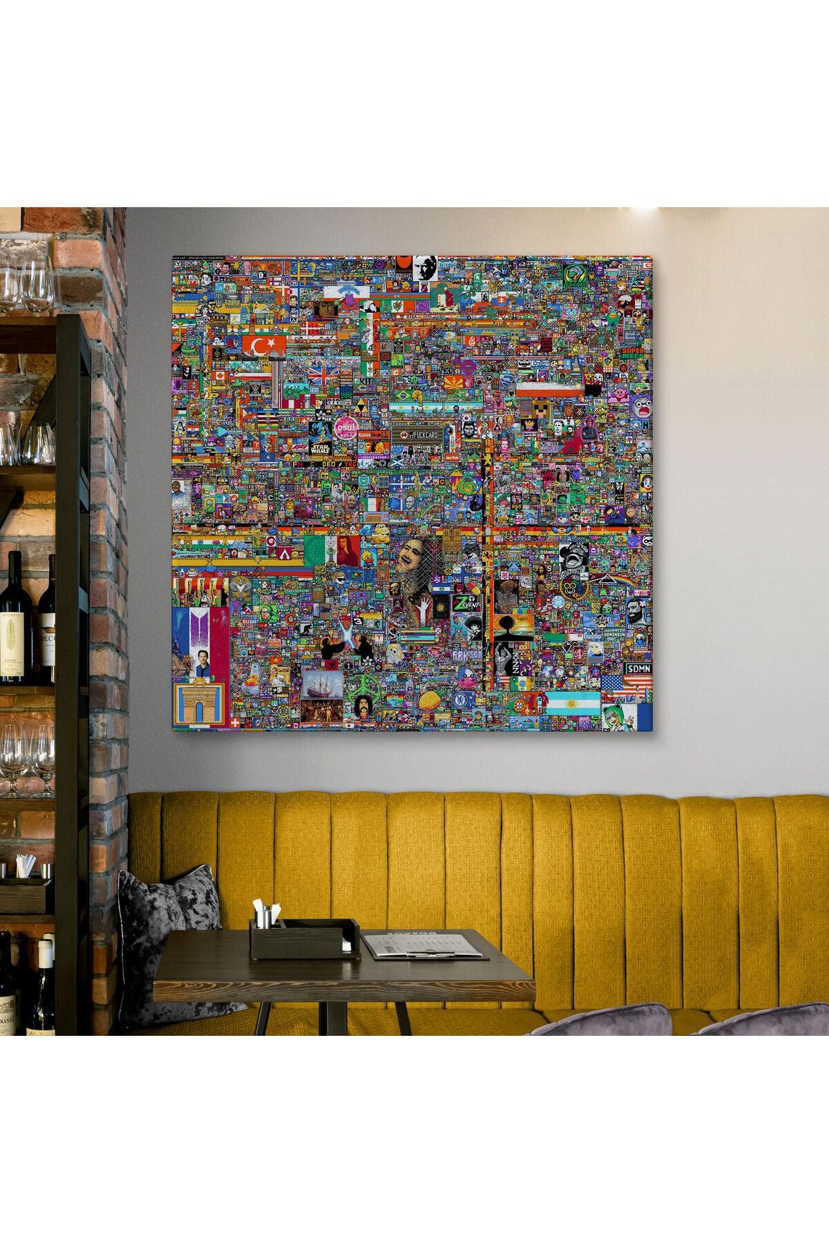 Reddit R/place Kanvas Tablo, Elraenn Twitch Kanvas Tablo, Reddit Savunma Hattı Kanvas Tablo-5173