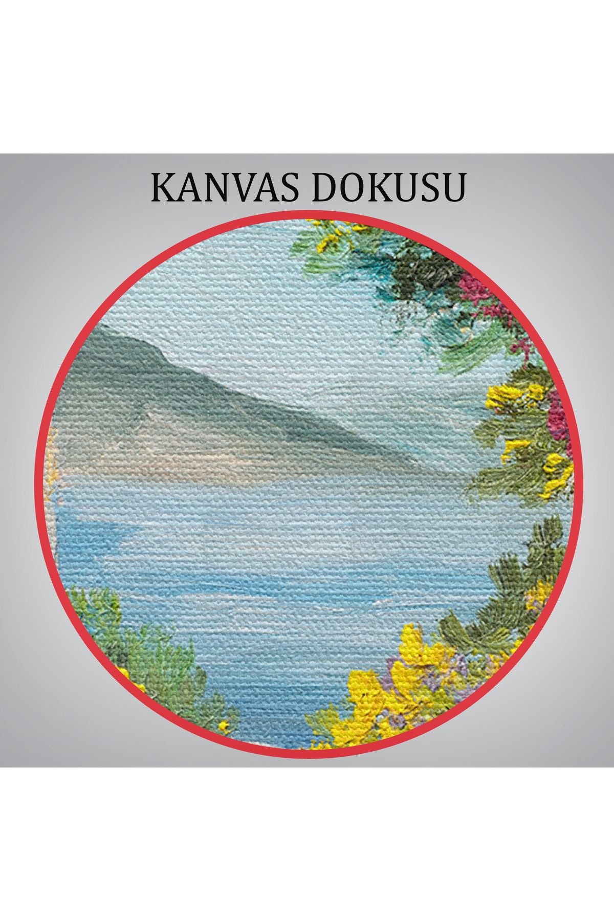 Yaz Manzarası Yağlıboya Görünüm Dekoratif Kanvas Duvar Tablosu-3476